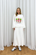 Coffee Printed Long Sleeve T-Shirt 89-2704