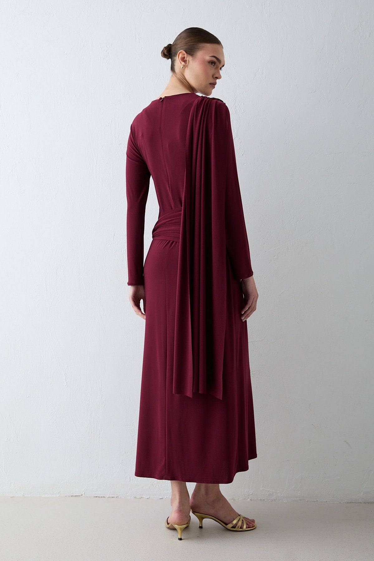 Likralı Bağlamalı Elbise 32-2663