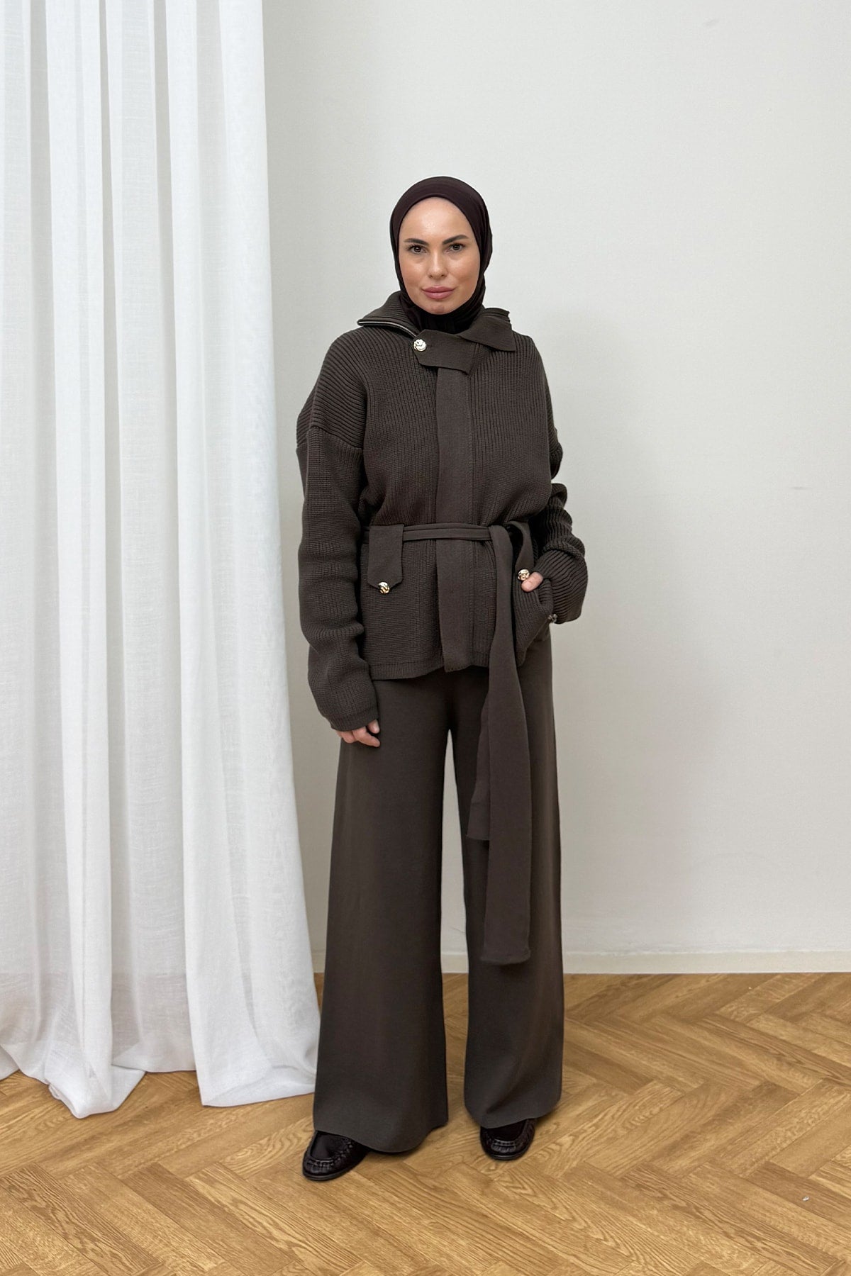 Kuşaklı Triko Takım 87-2680