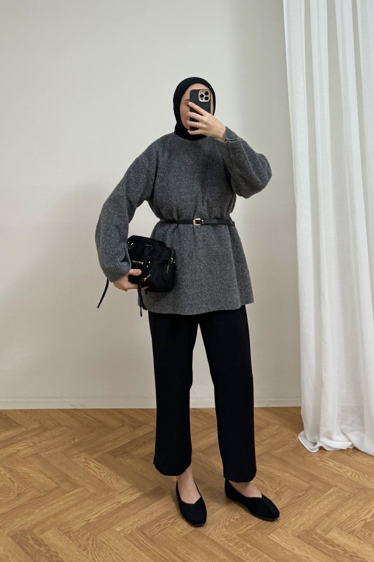 Kemerli Keçe Tunik 3-4617