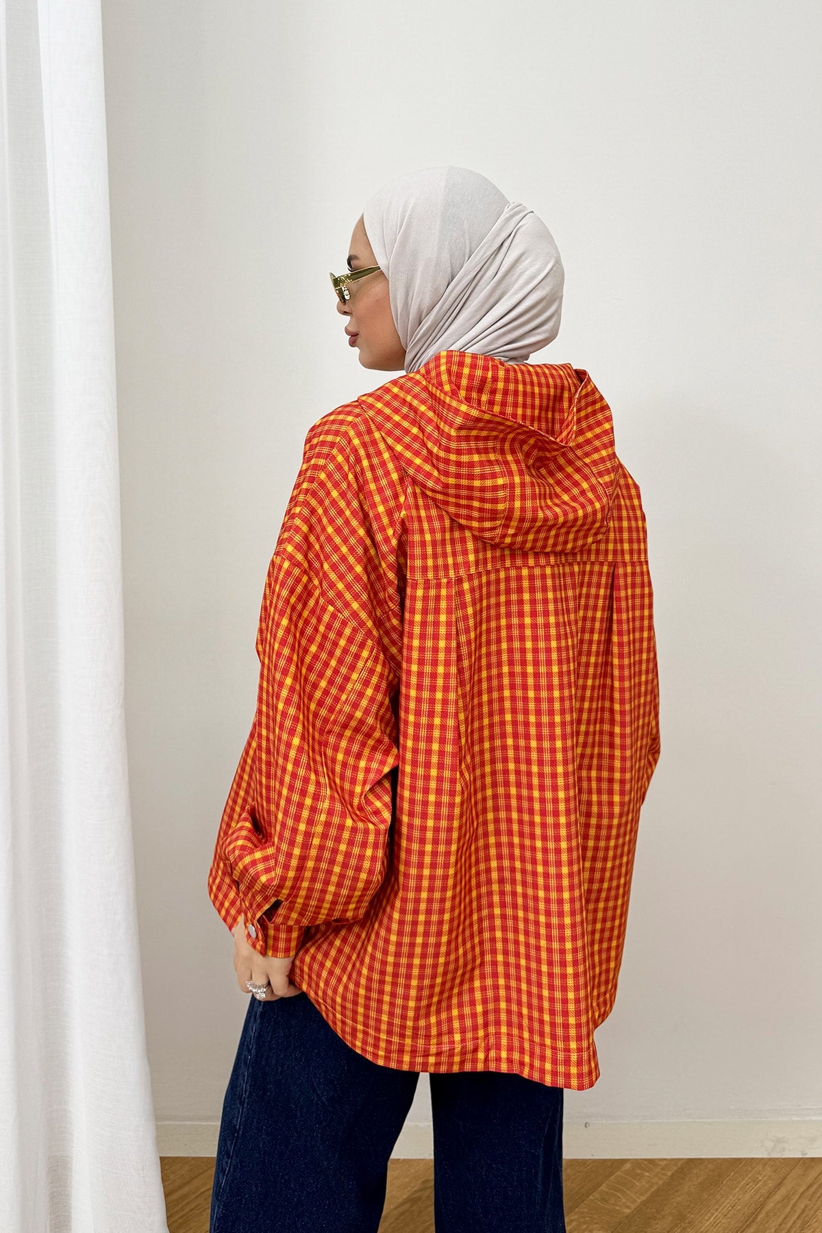 Ekose Çıtçıtlı Yağmurluk 3-4590