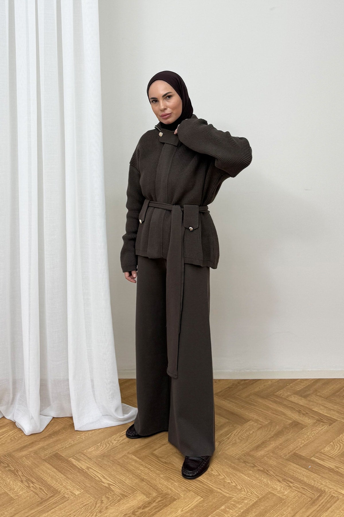Kuşaklı Triko Takım 87-2680