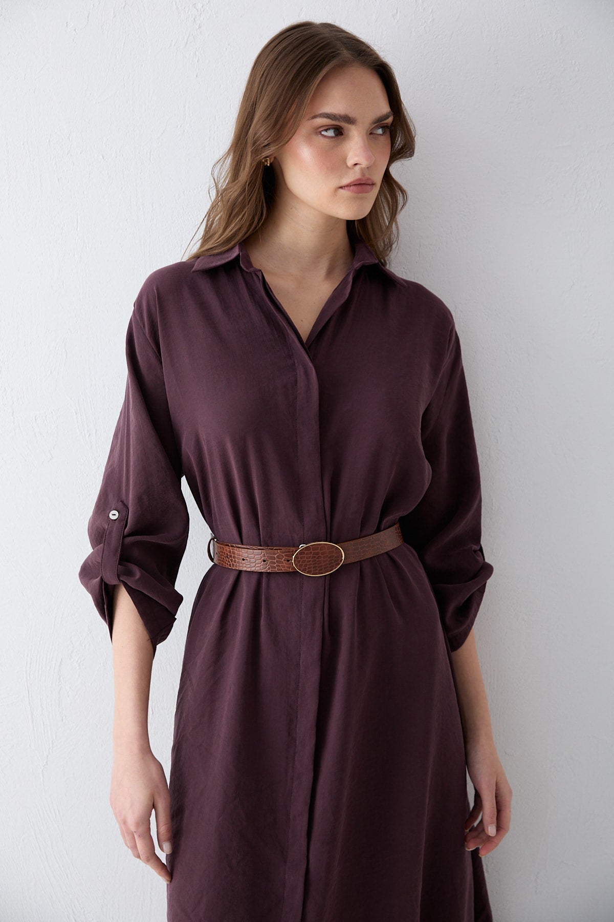 Kemerli Oversize Elbise 81-3270