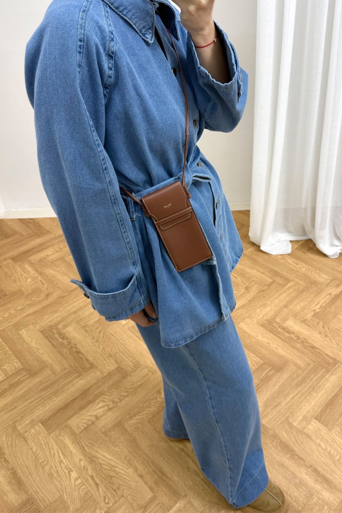 Kuşaklı Denim Takım 4-62808