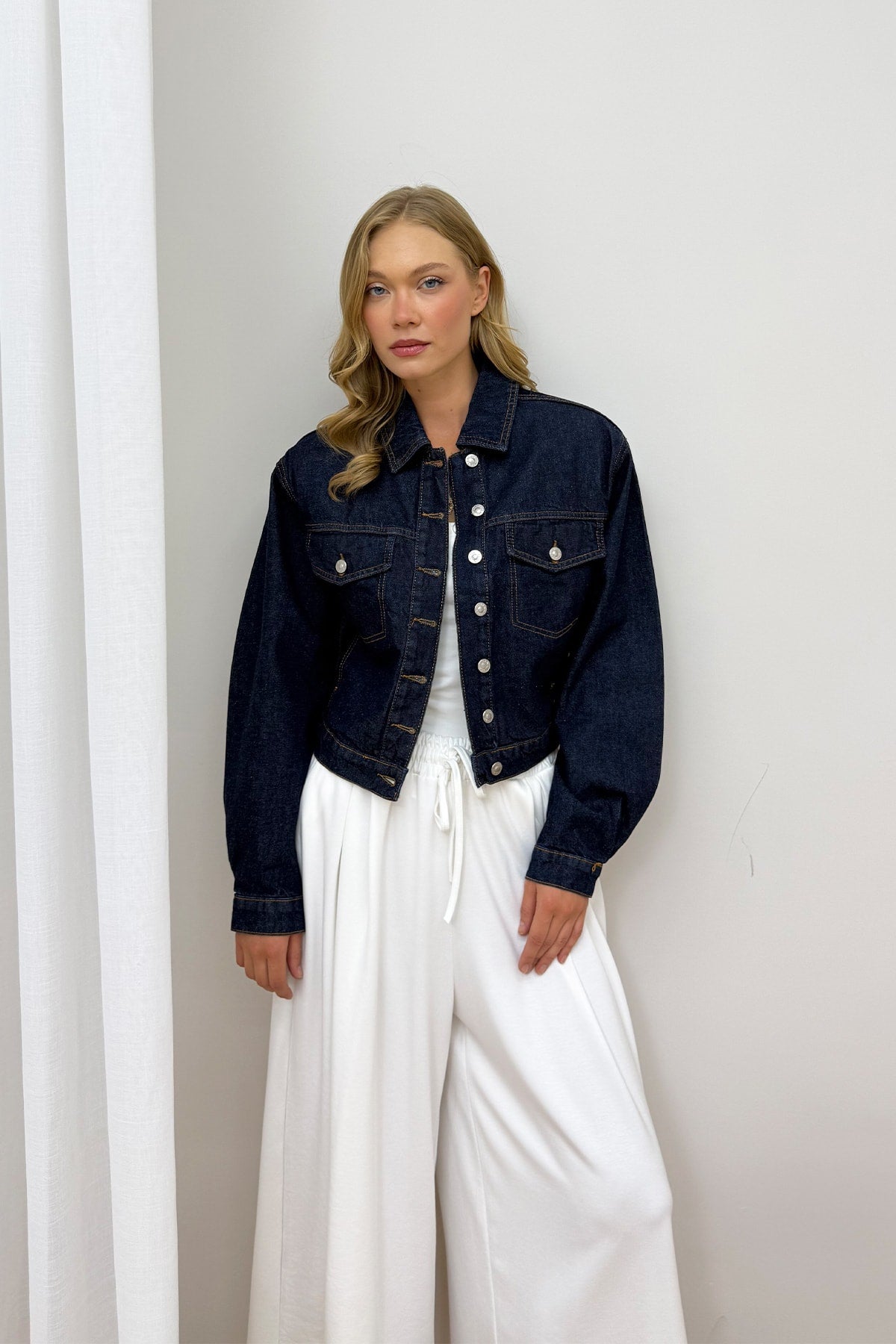 Vatkalı Denim Ceket 32-8101
