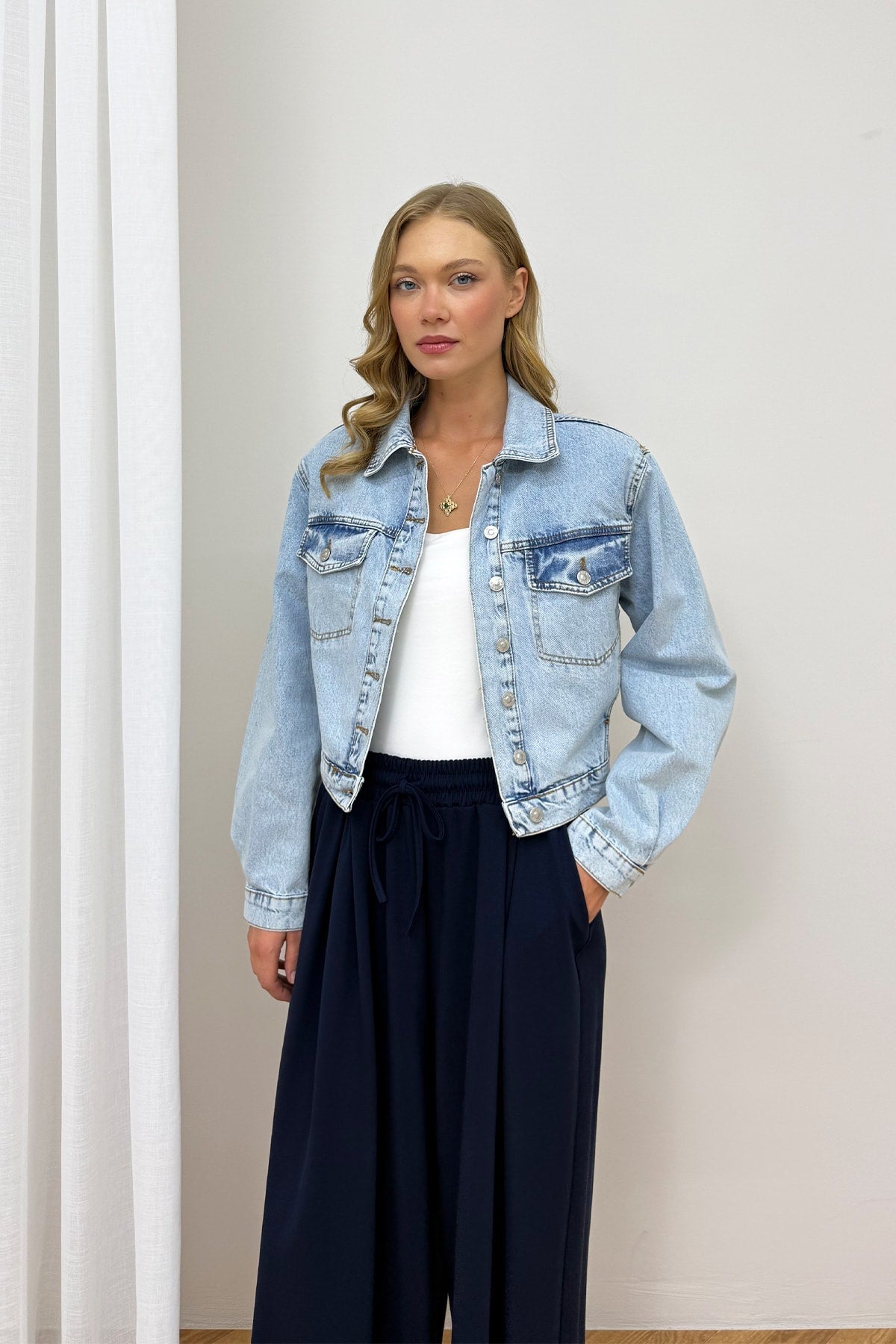 Vatkalı Denim Ceket 32-8101