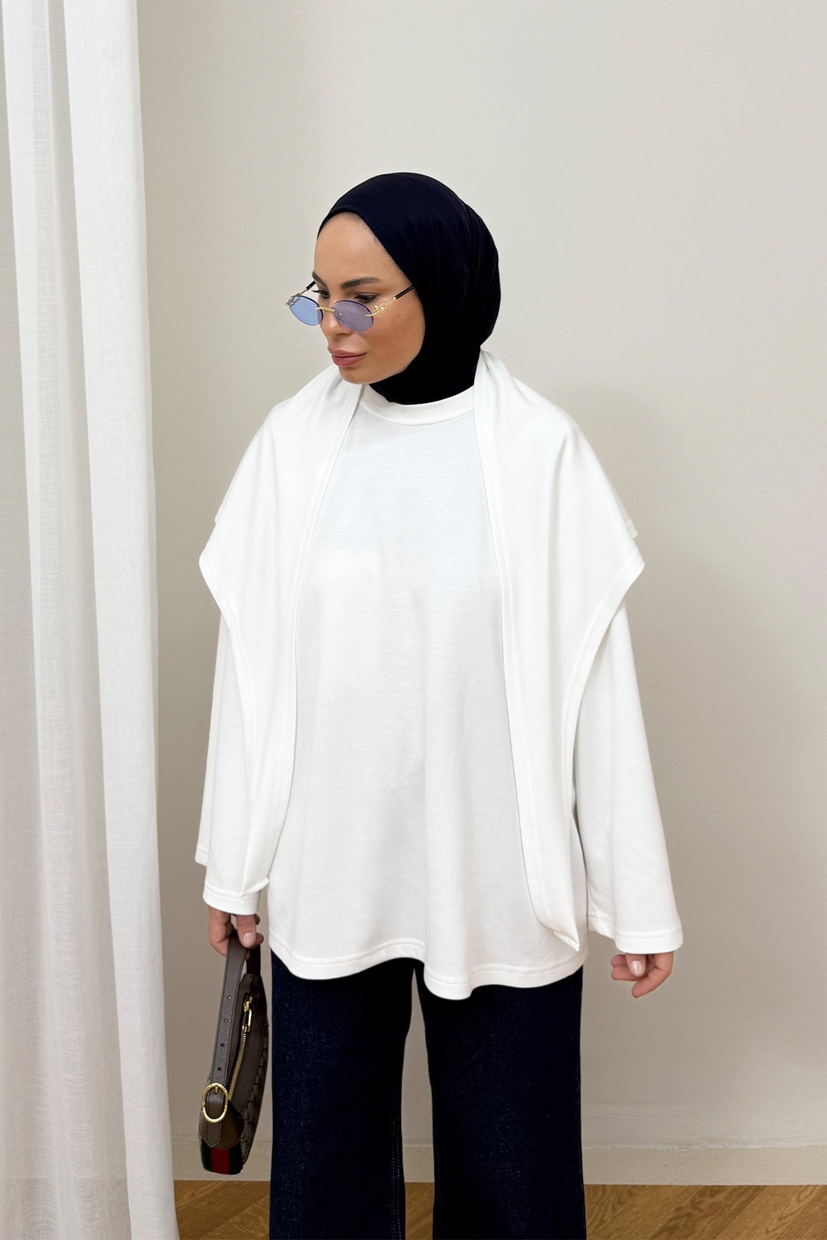 Şal Detaylı Tunik 3-4585