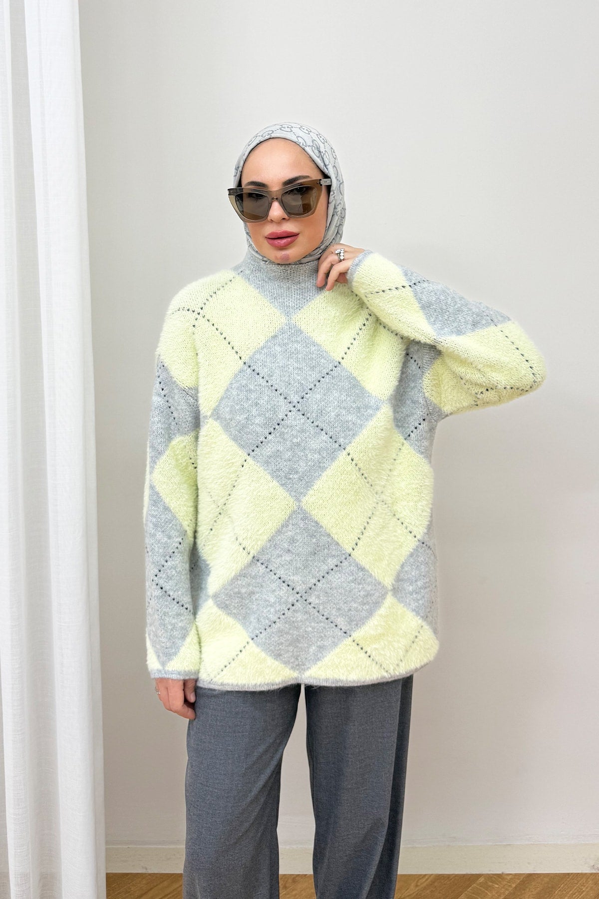 Desenli Triko Kazak 94-5040