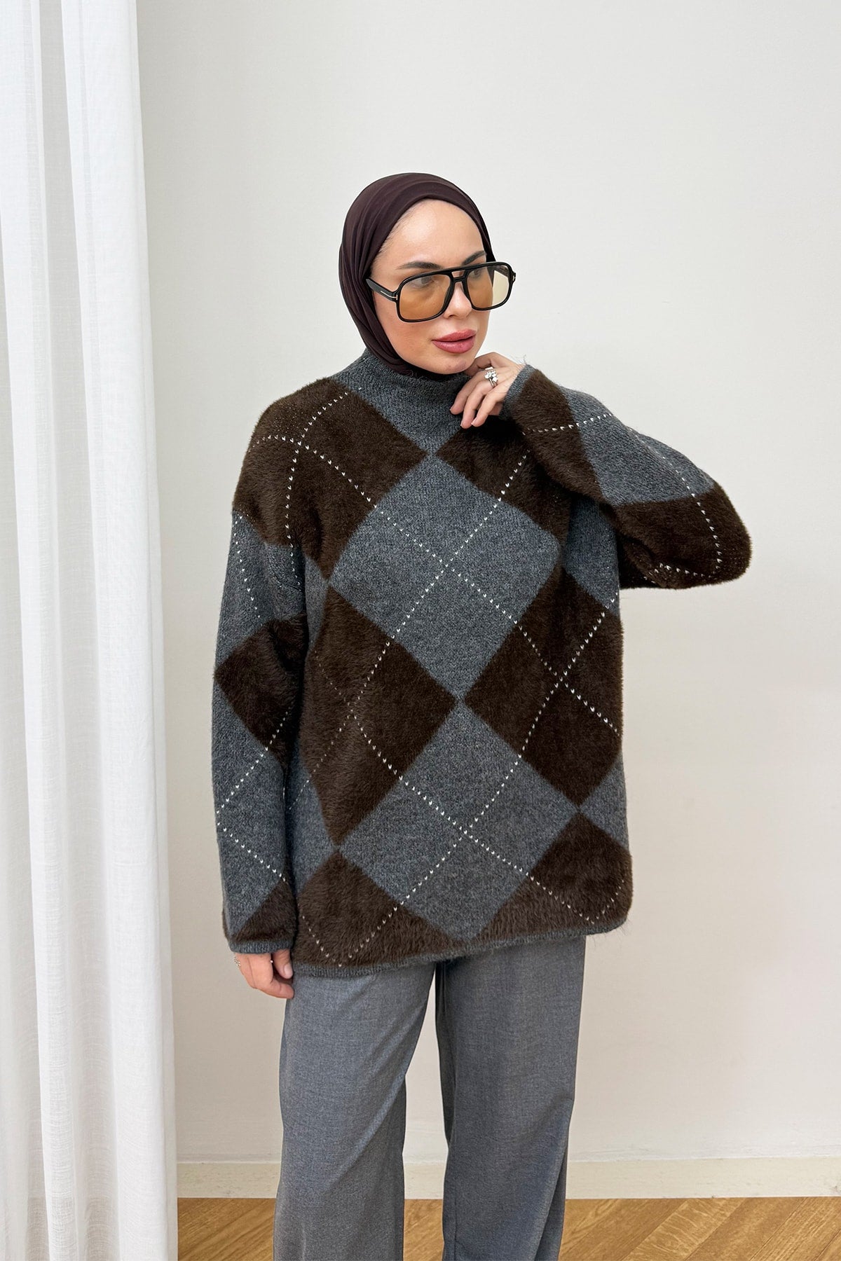 Desenli Triko Kazak 94-5040