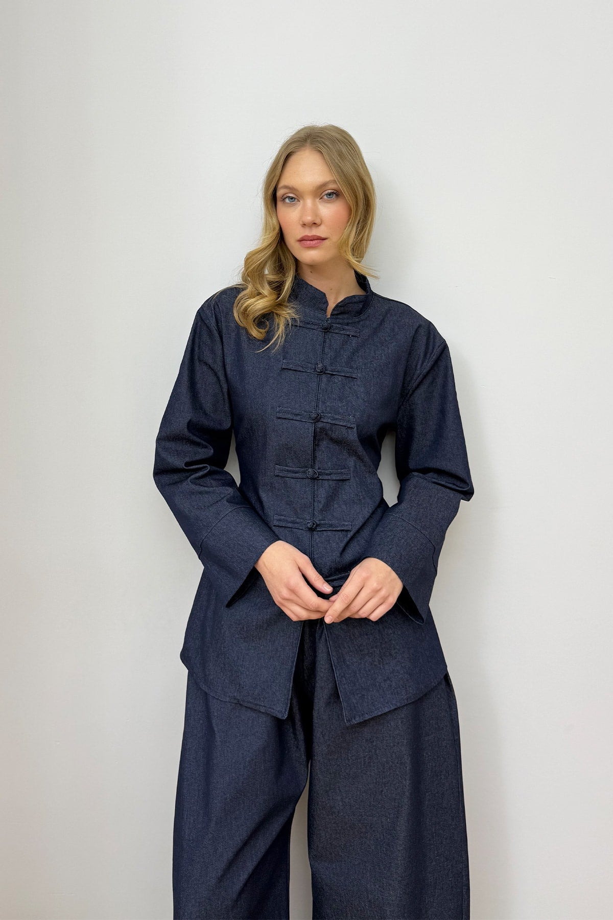 Bağlamalı Denim Takım 32-3006