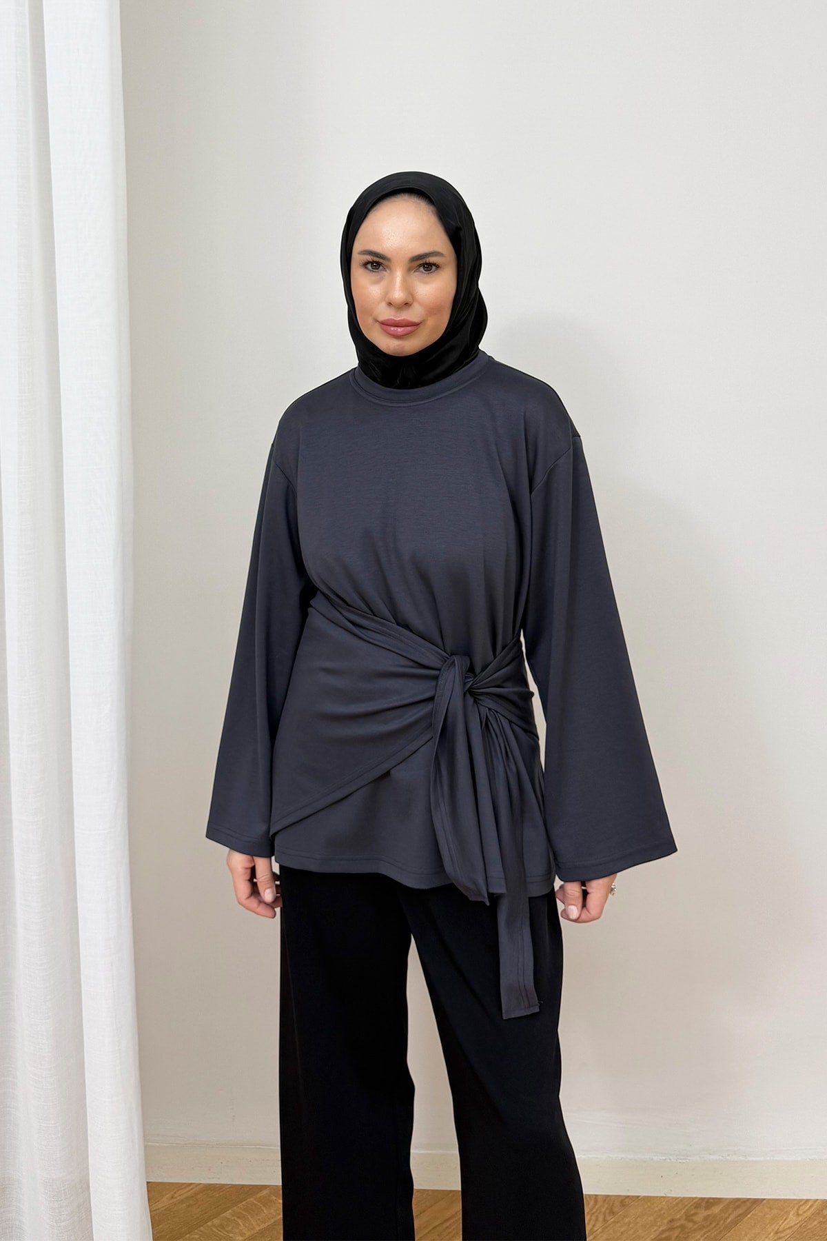 Şal Detaylı Tunik 3-4585