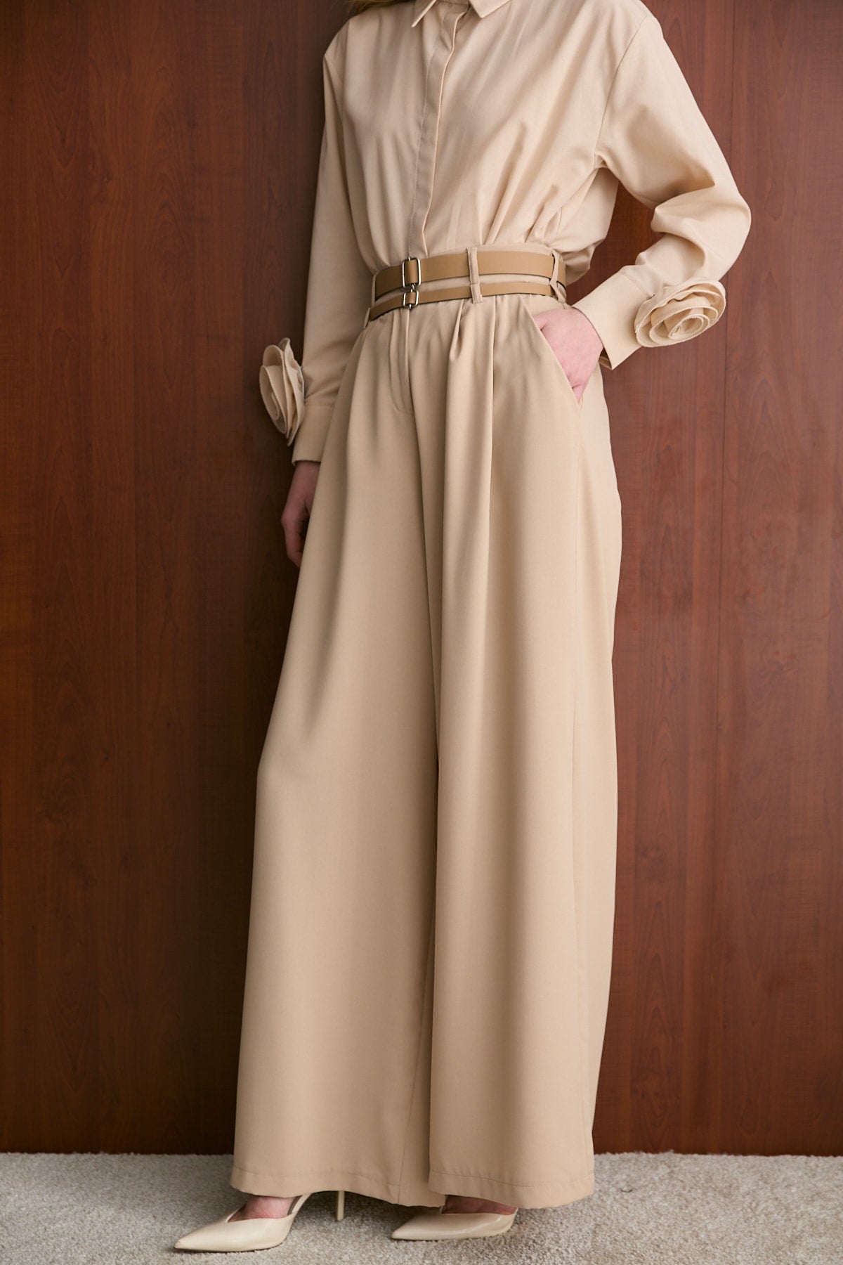 Çift Kemerli Pantolon 32-2740