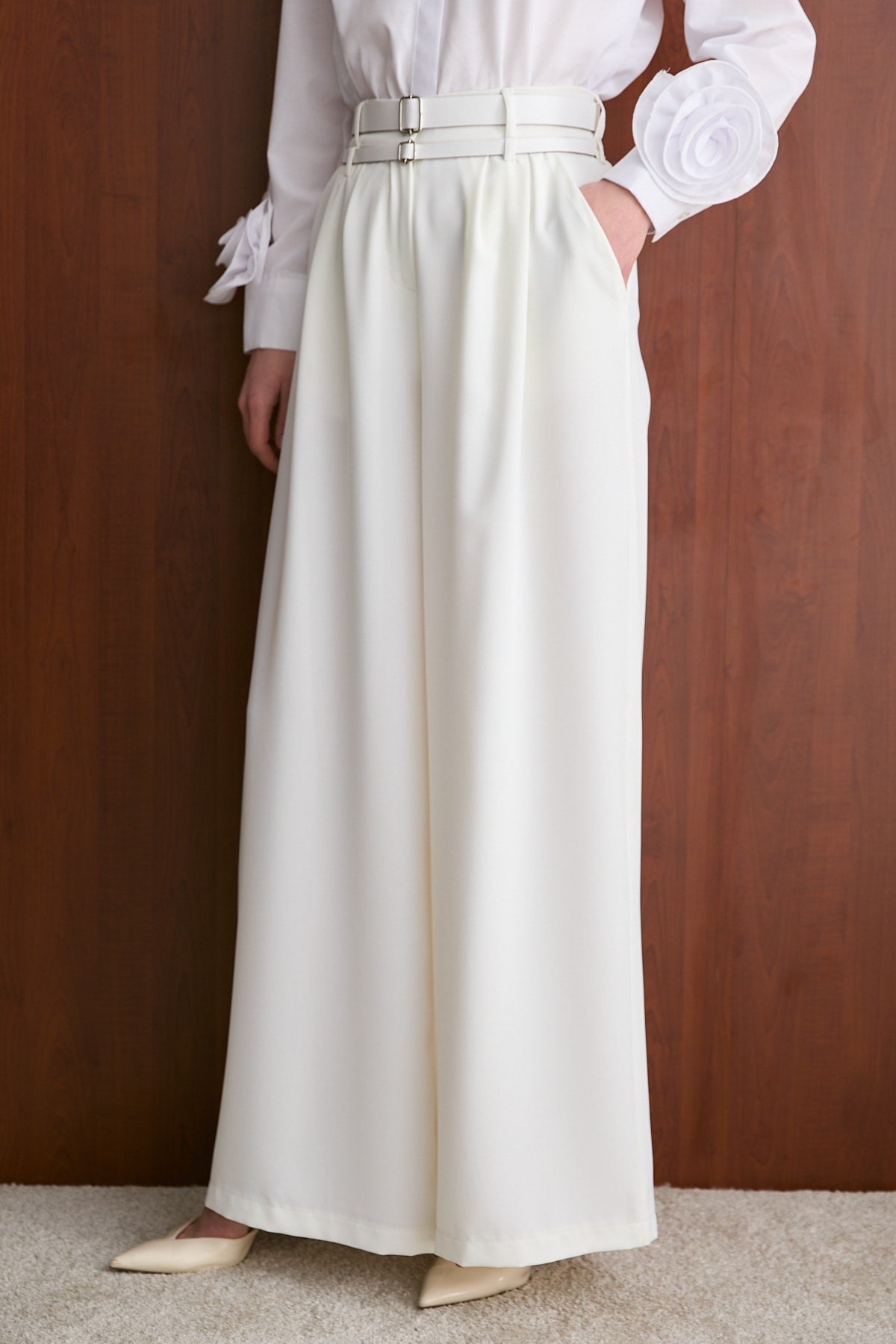 Çift Kemerli Pantolon 32-2740