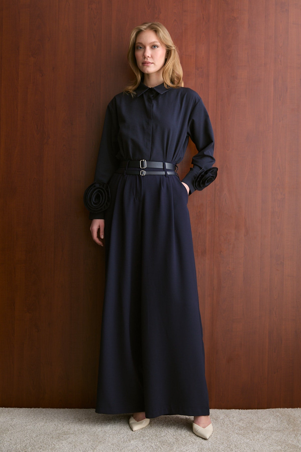 Çift Kemerli Pantolon 32-2740