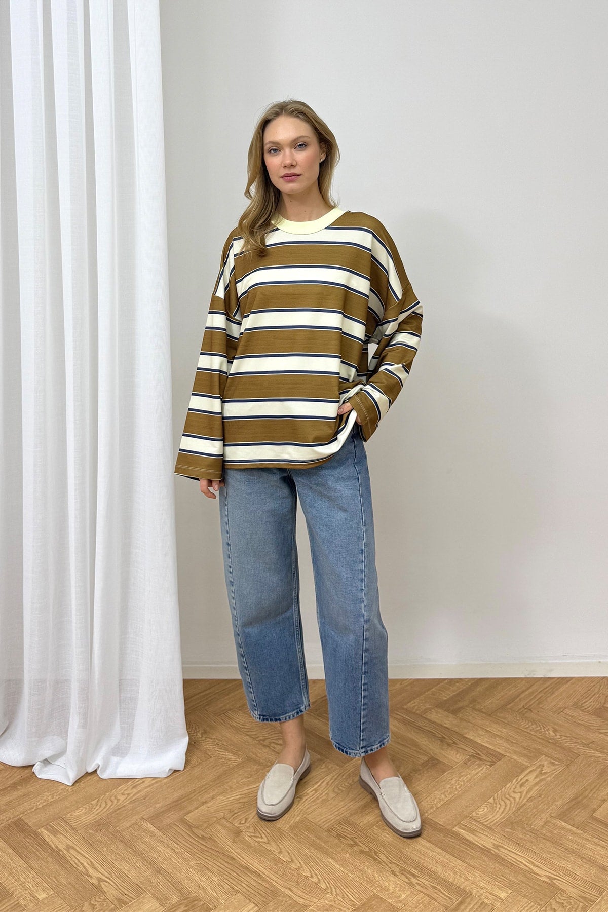 Çizgili Basic Tunik 79-7020