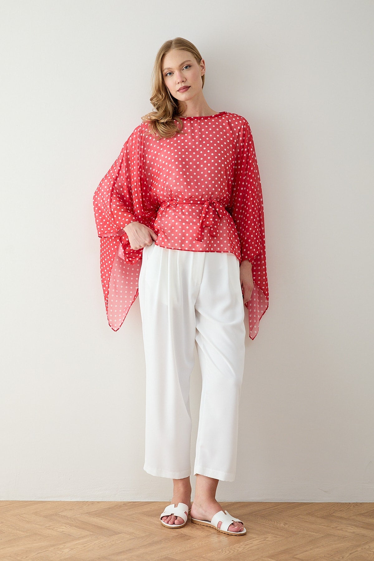 Puantiye Pelerin Tunik 12-5419