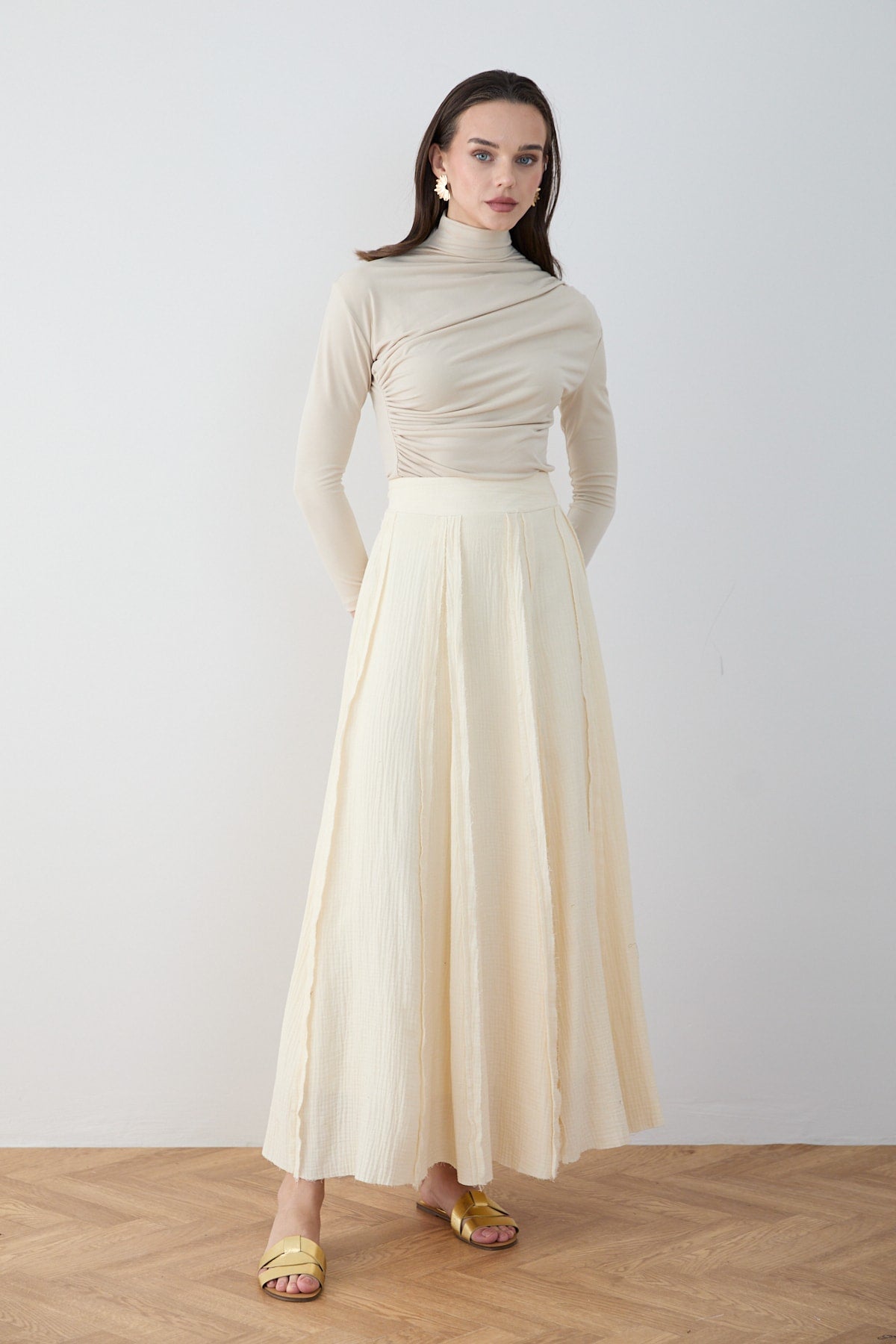 Müslin Parçalı Etek 32-2850