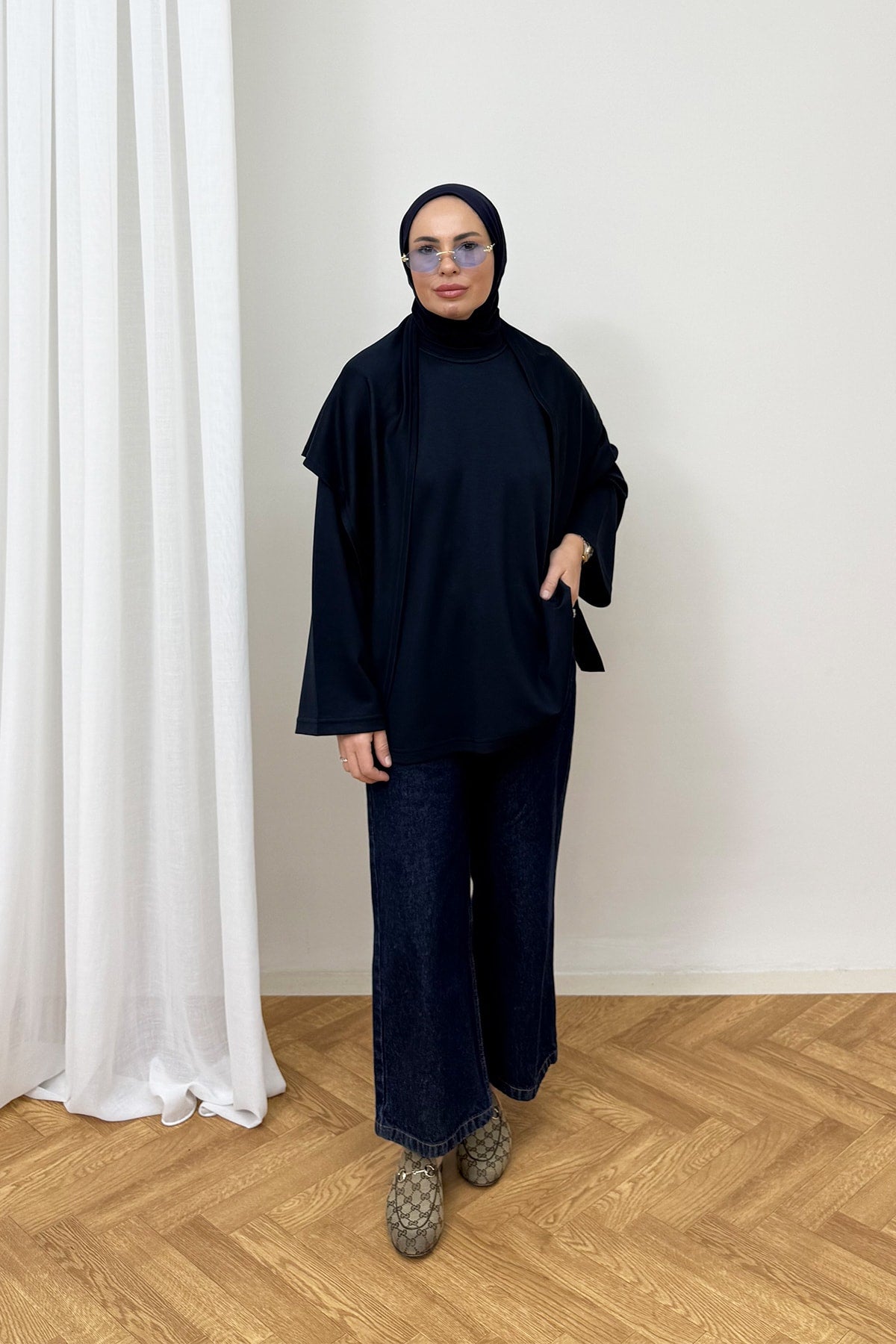 Şal Detaylı Tunik 3-4585