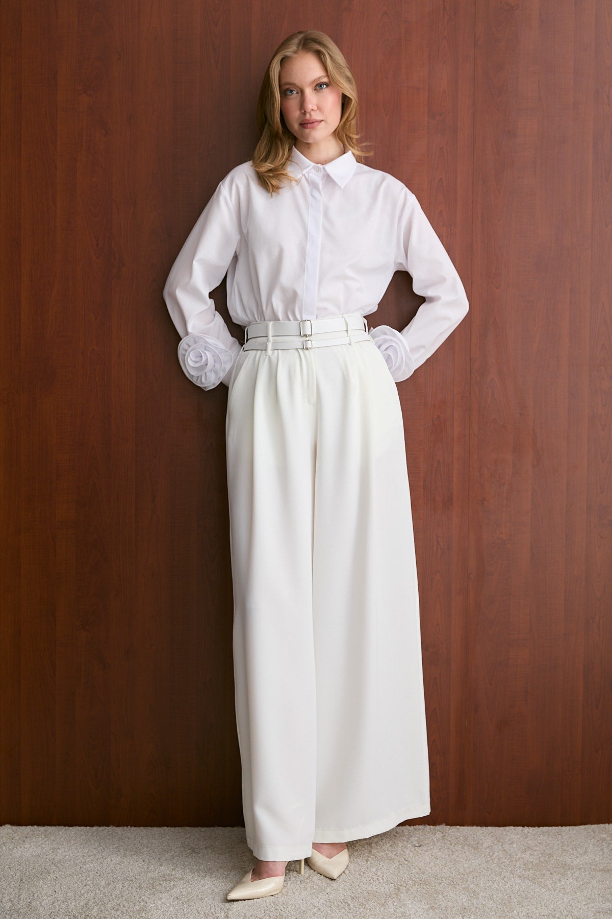 Çift Kemerli Pantolon 32-2740