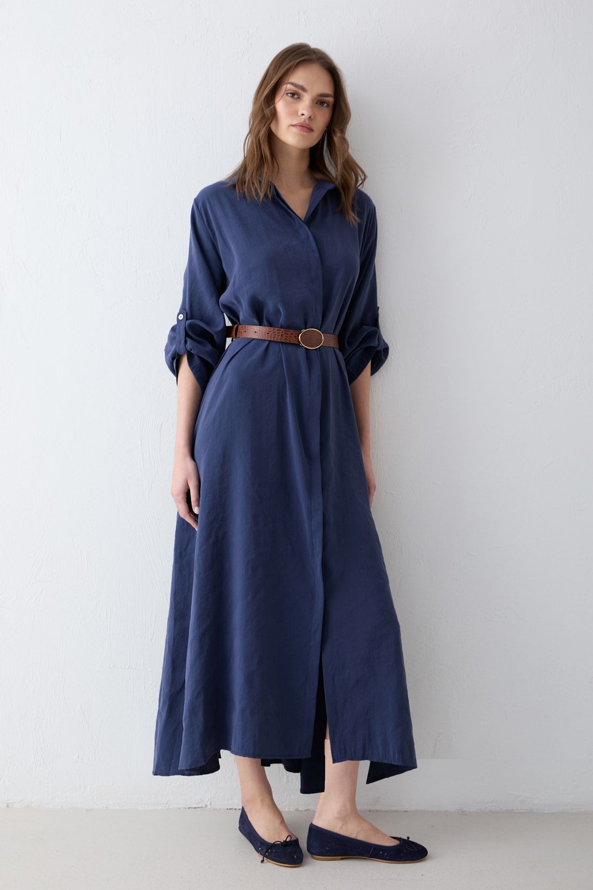 Kemerli Oversize Elbise 81-3270