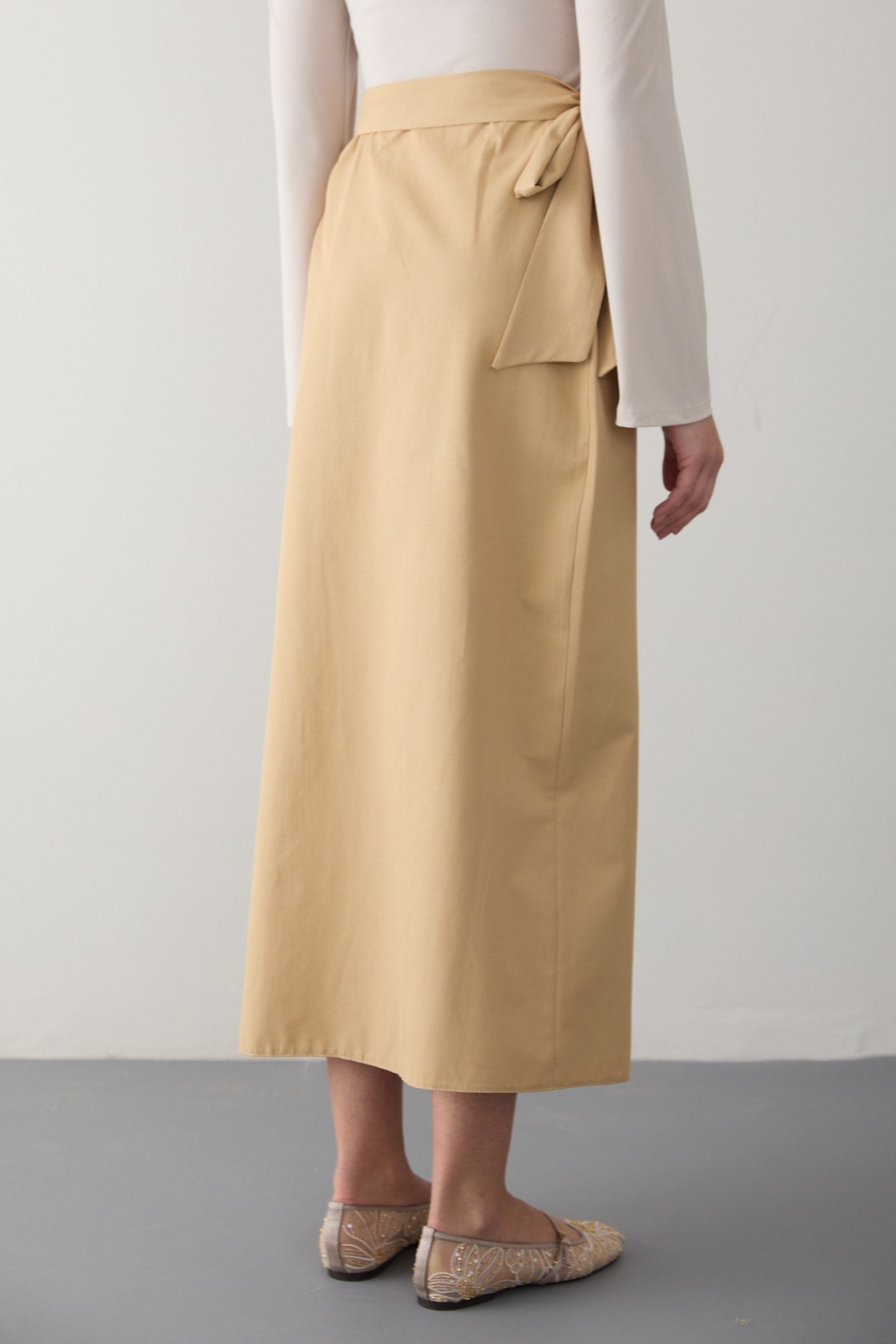 Poplin Bağlamalı Etek 32-2874