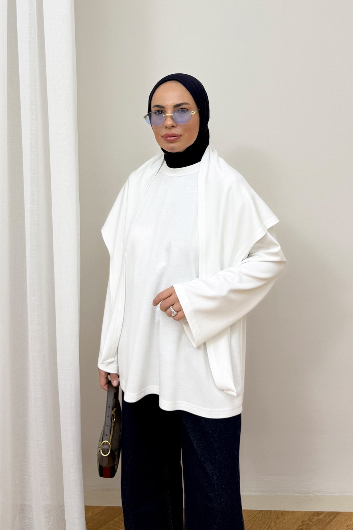 Şal Detaylı Tunik 3-4585