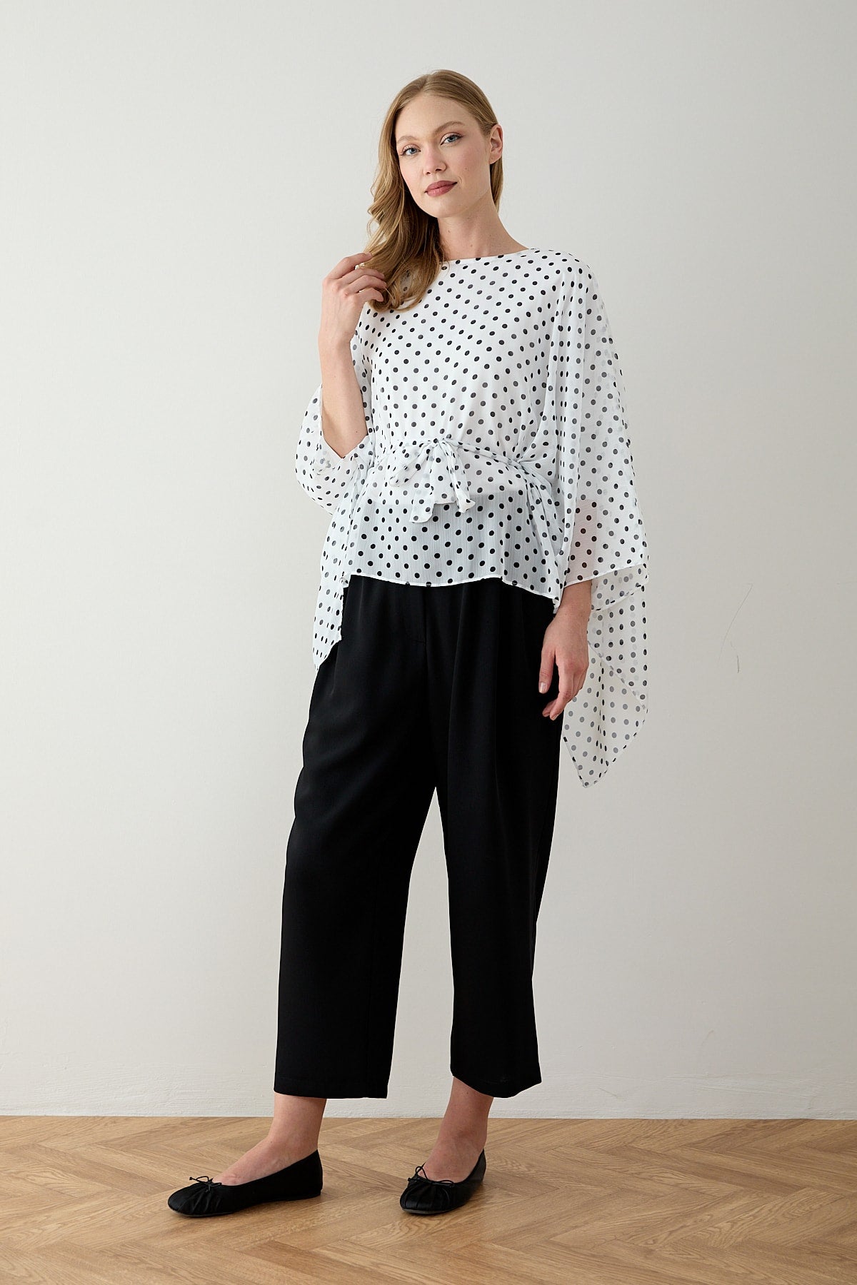 Puantiye Pelerin Tunik 12-5419