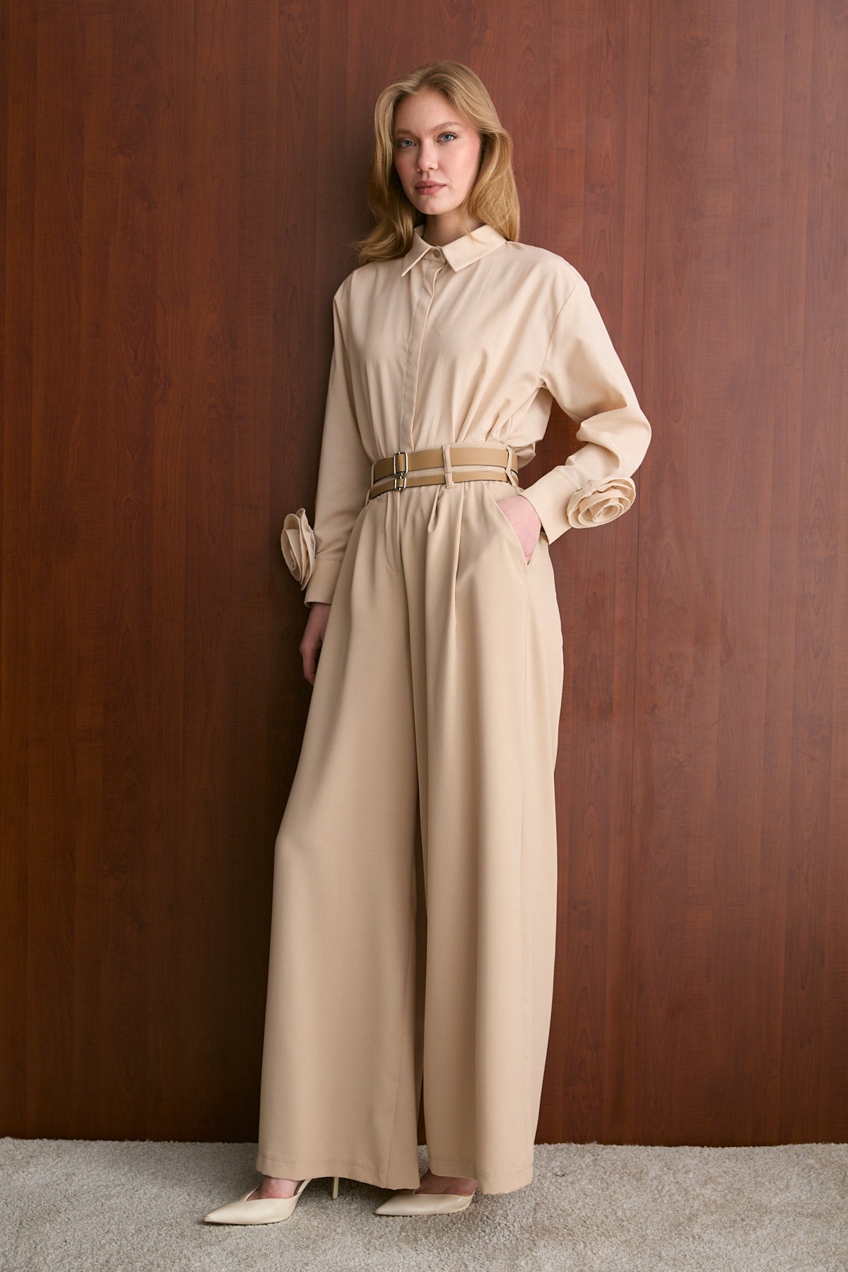 Çift Kemerli Pantolon 32-2740