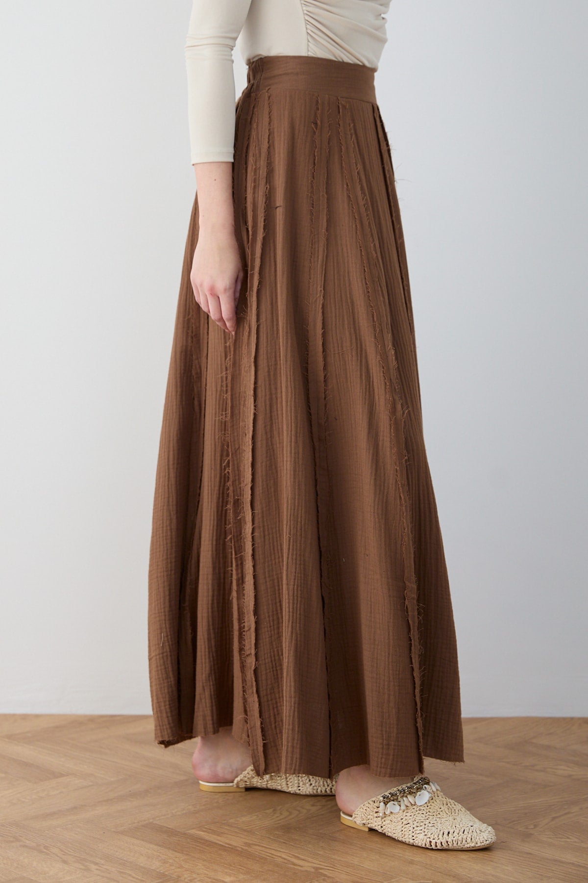 Müslin Parçalı Etek 32-2850