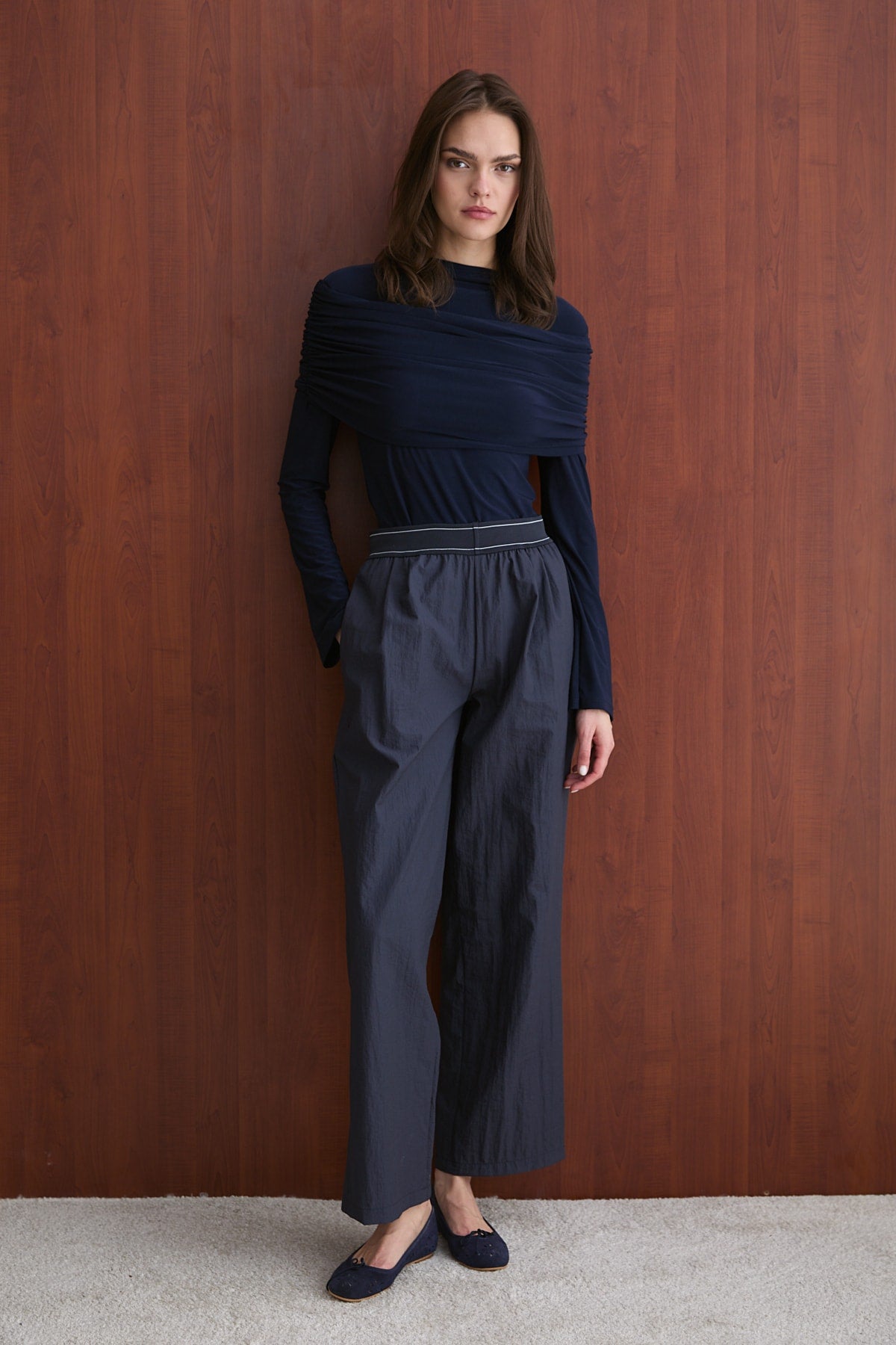Lastik Detaylı Pantolon 32-2736