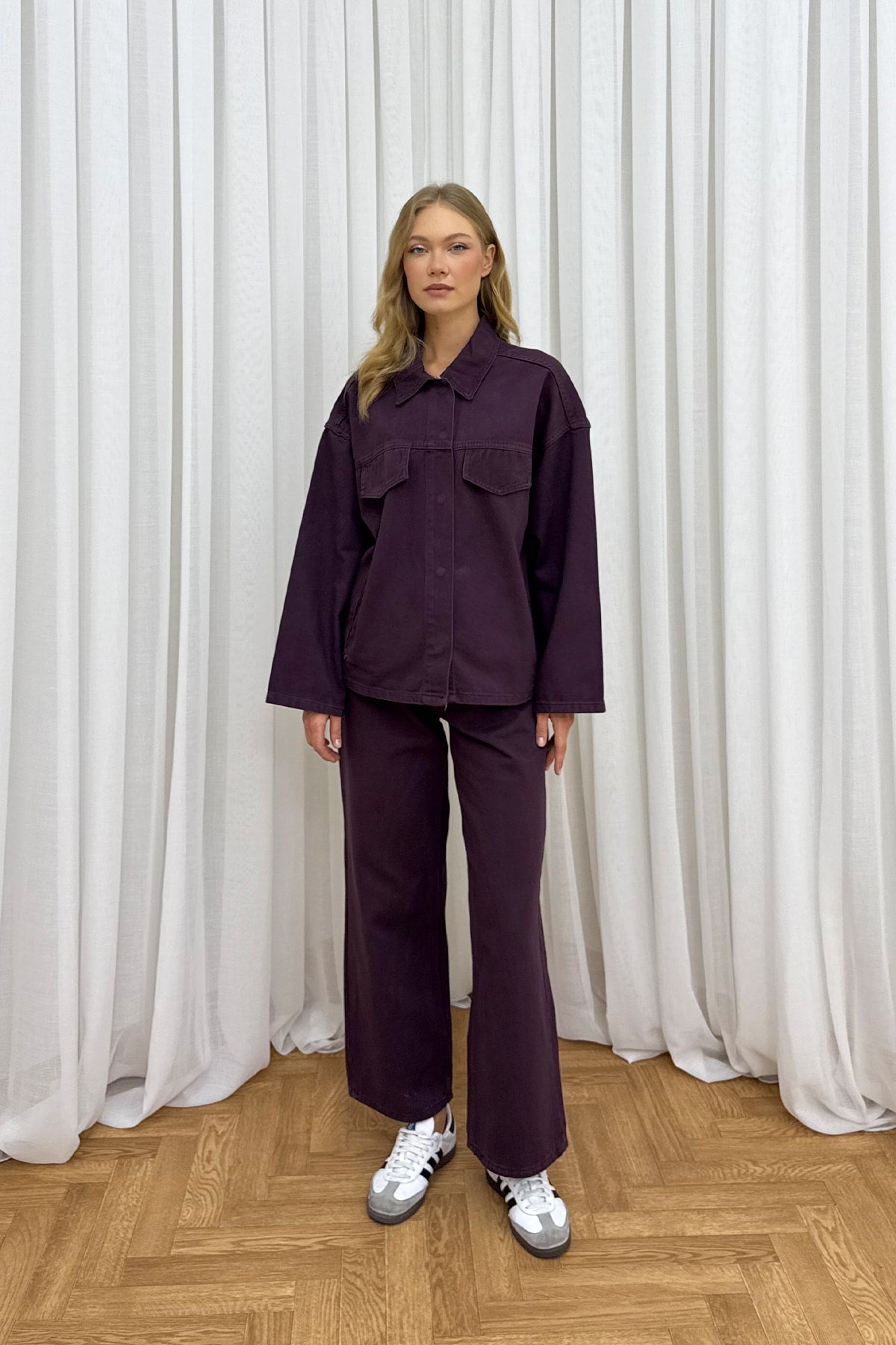 Bağlamalı Denim Takım 86-0275