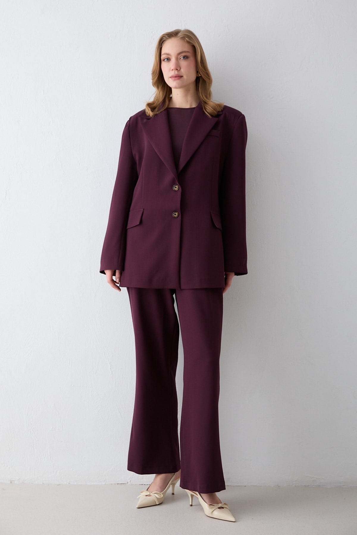 Oversize Ceketli Takım 32-2734