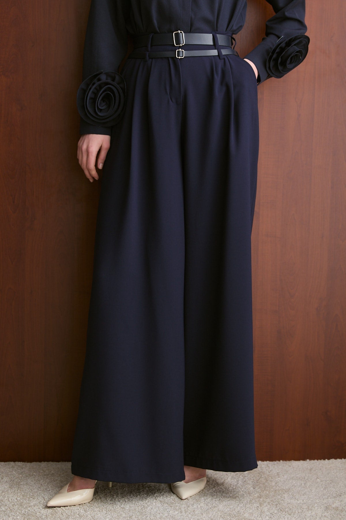 Çift Kemerli Pantolon 32-2740