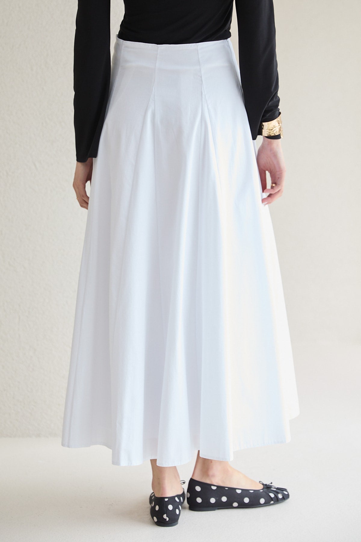 Parçalı Poplin Etek 32-2776