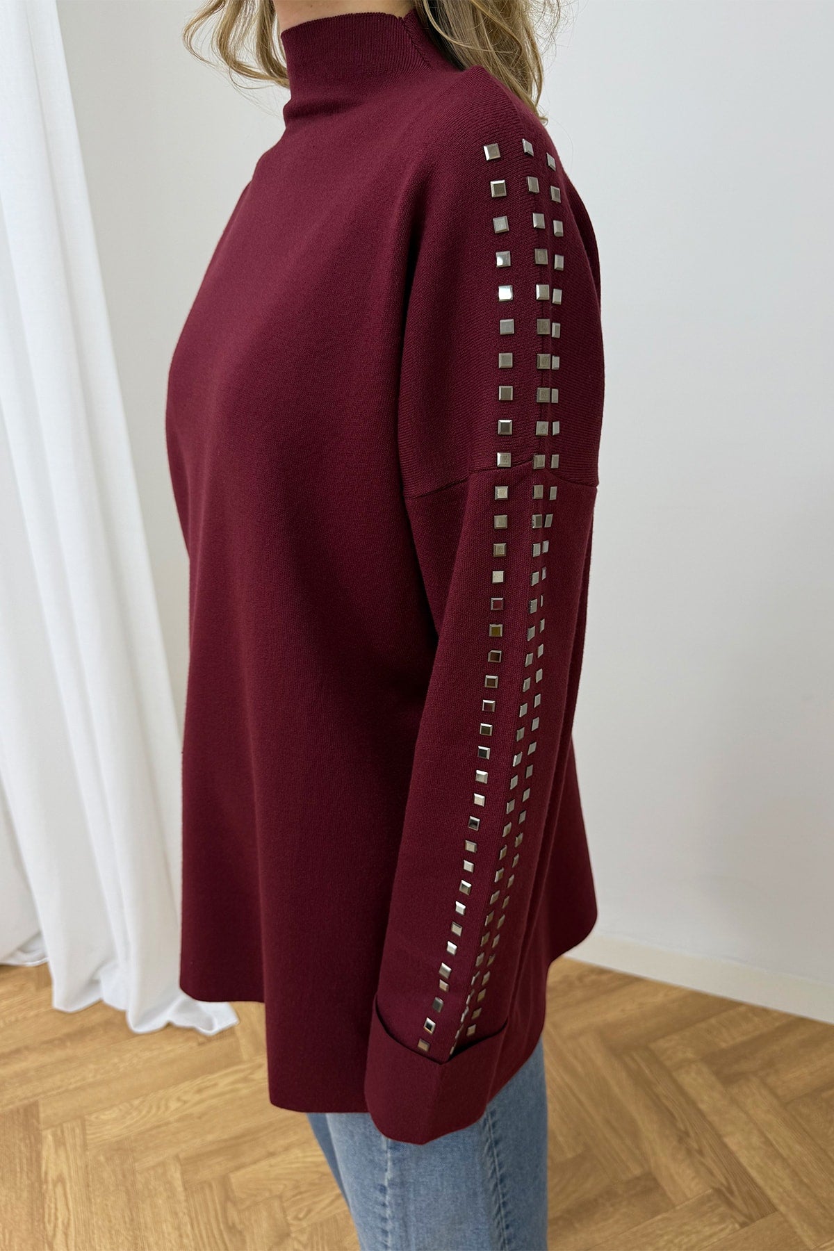 Aksesuarlı Triko Tunik 87-26150