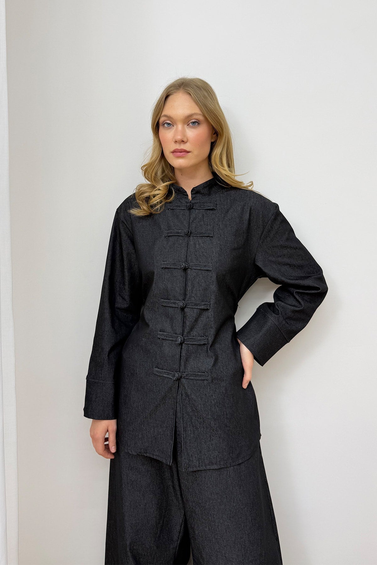 Bağlamalı Denim Takım 32-3006