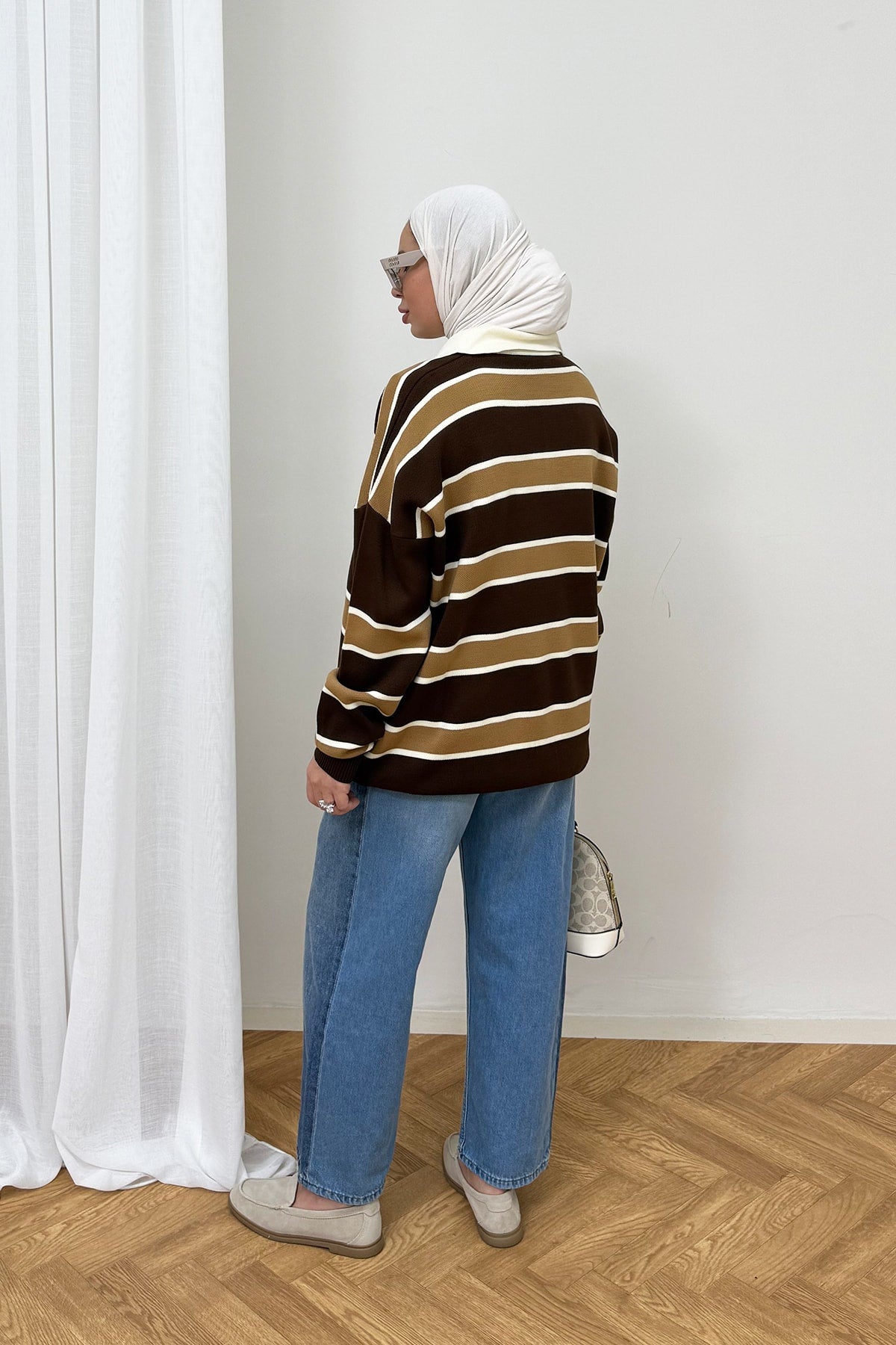 Çizgili Triko Kazak 87-25730