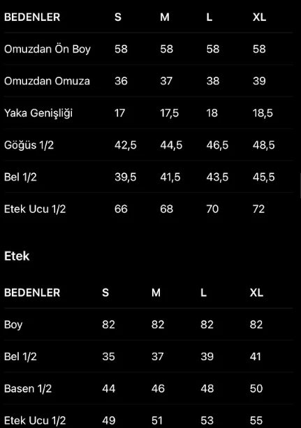 Yırtmaçlı Etekli Takım