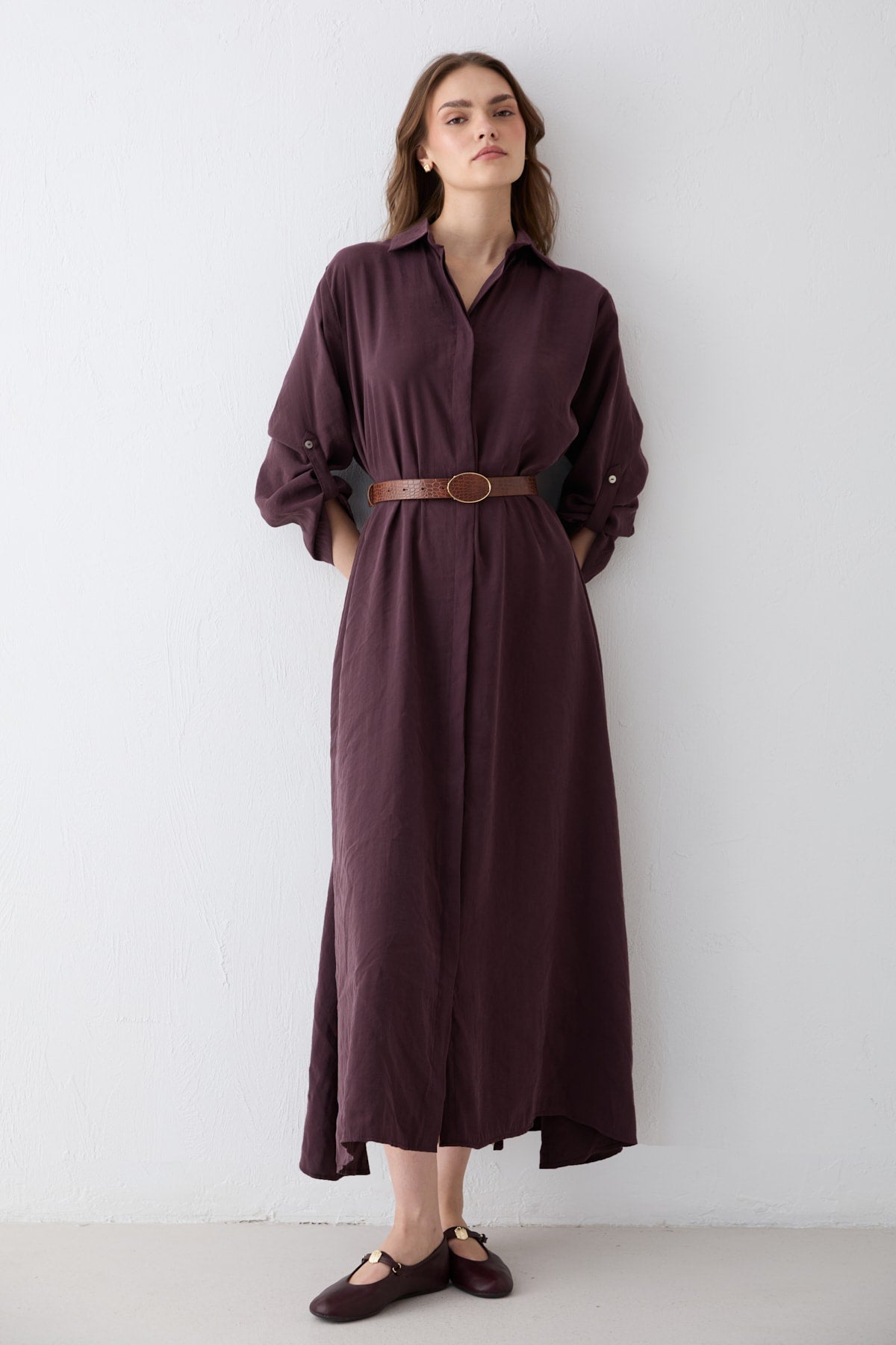 Kemerli Oversize Elbise 81-3270