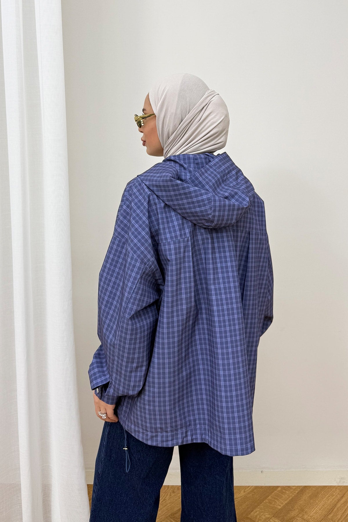 Ekose Çıtçıtlı Yağmurluk 3-4590