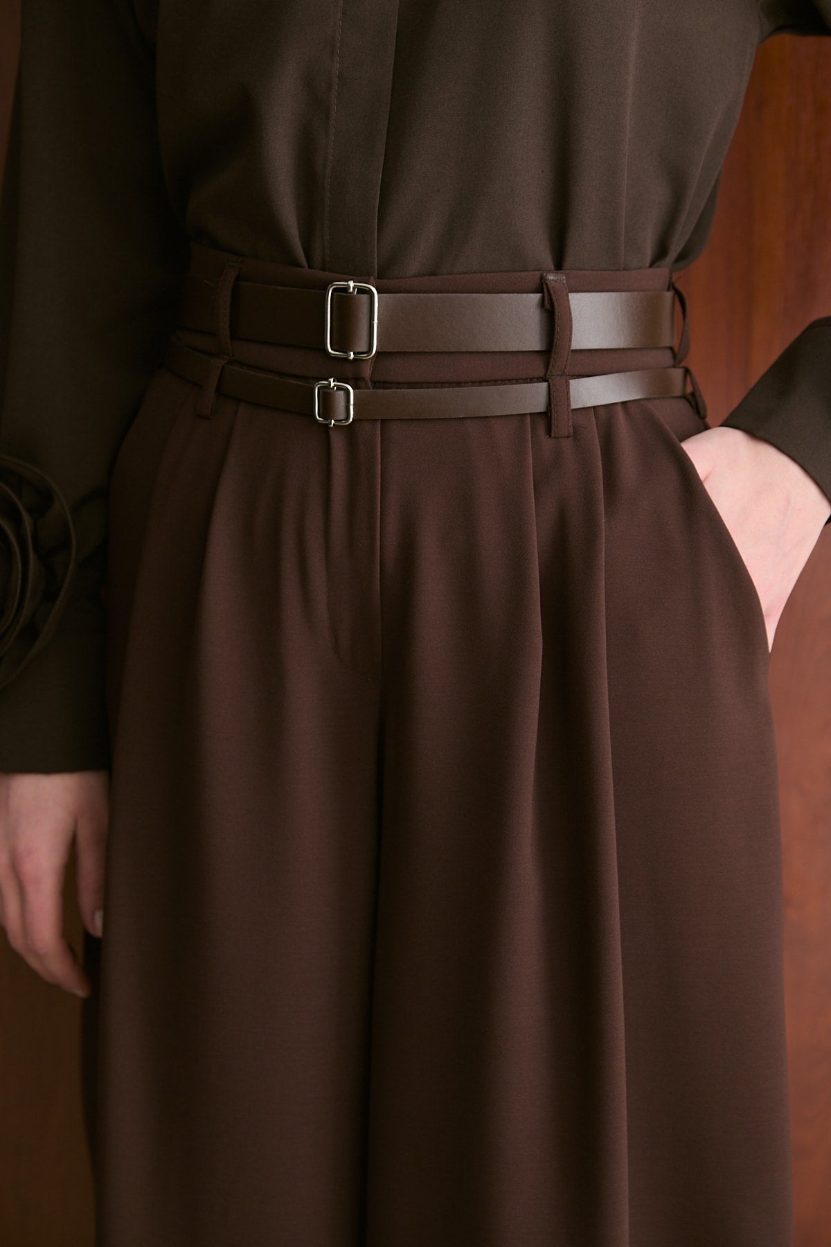 Çift Kemerli Pantolon 32-2740
