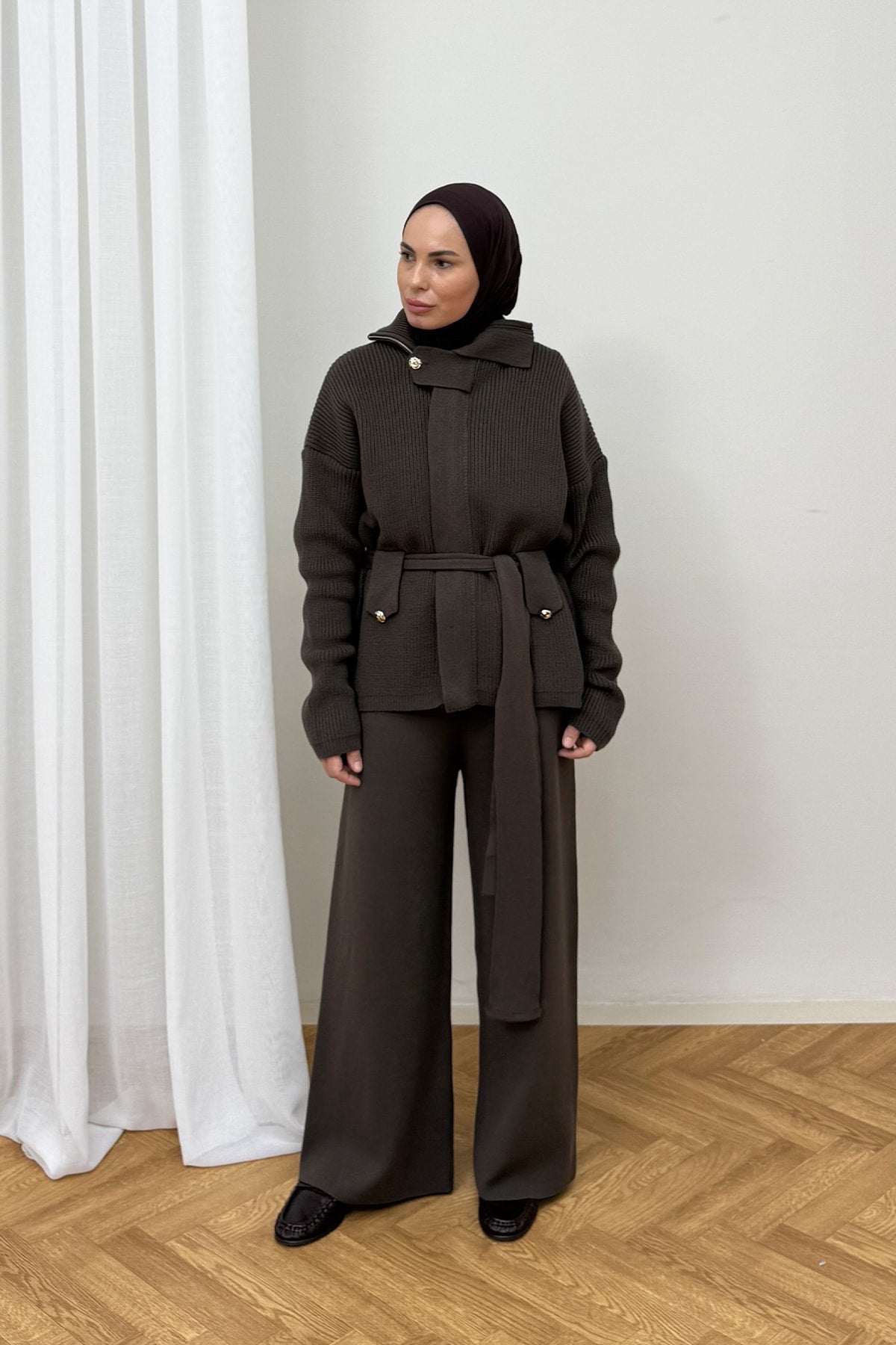 Kuşaklı Triko Takım 87-2680