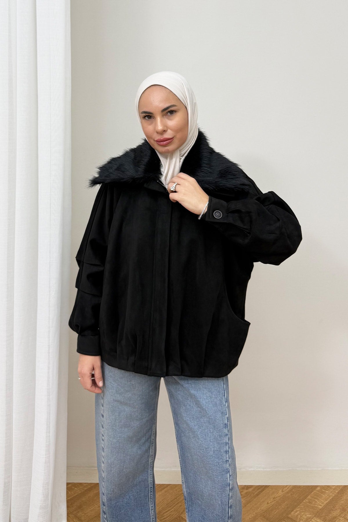 Süet Kürklü Mont 12-70212