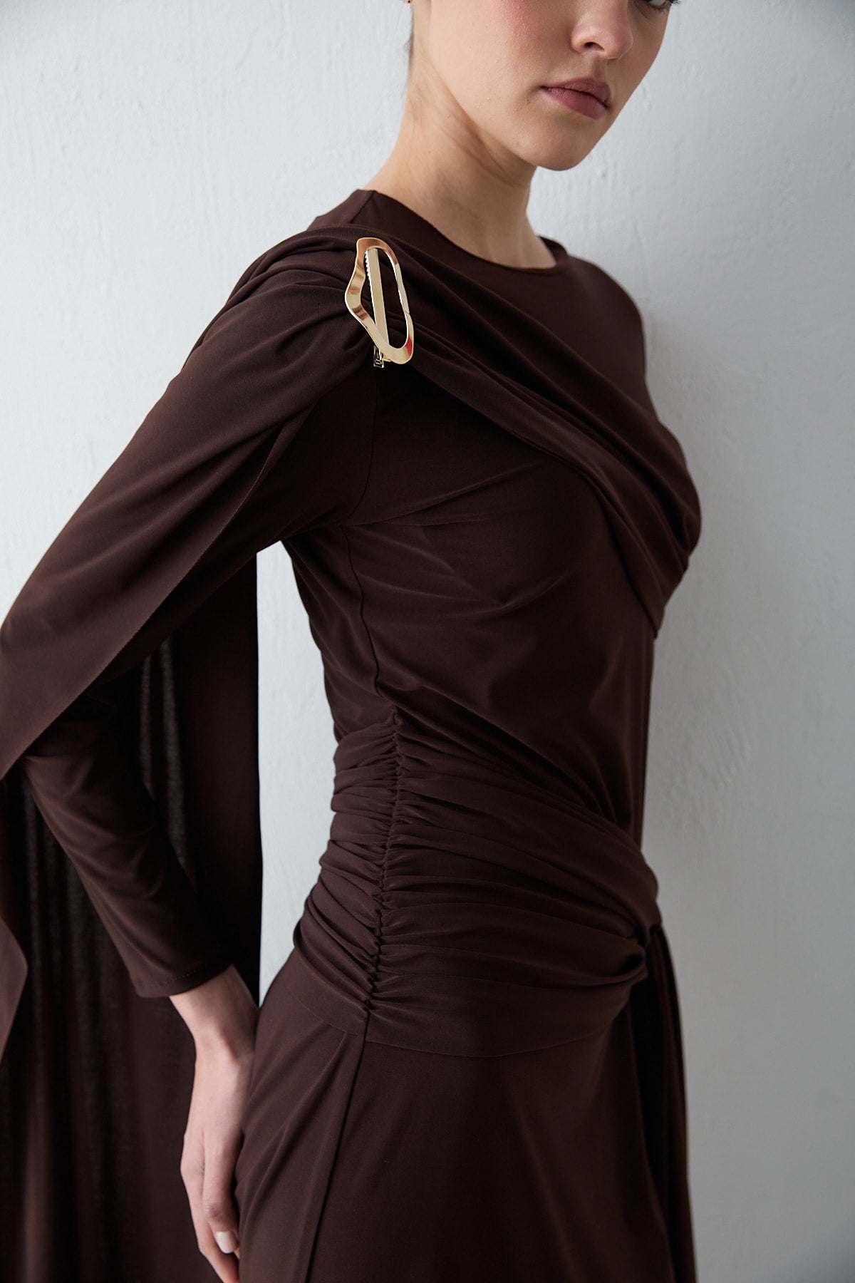 Likralı Bağlamalı Elbise 32-2663