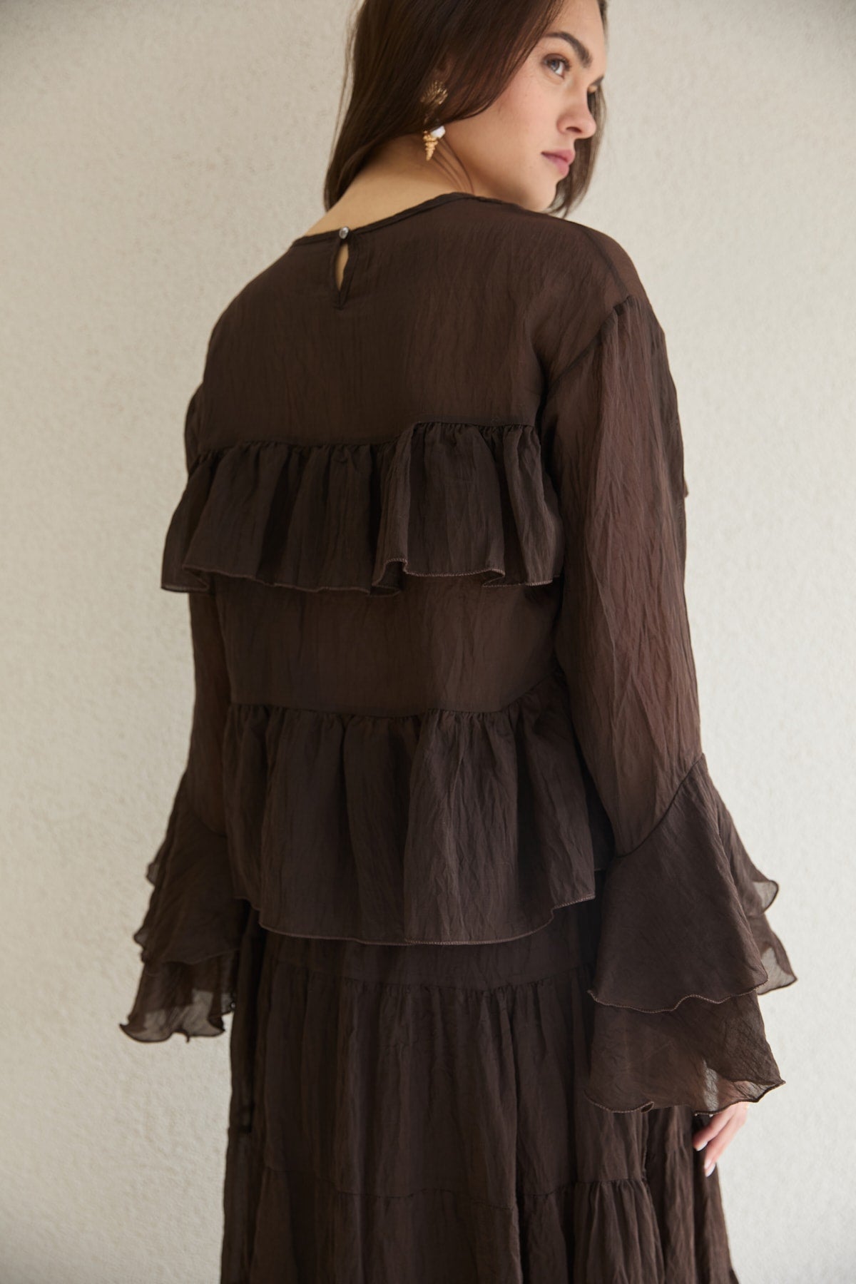 Fırfırlı Tül Tunik 32-2800