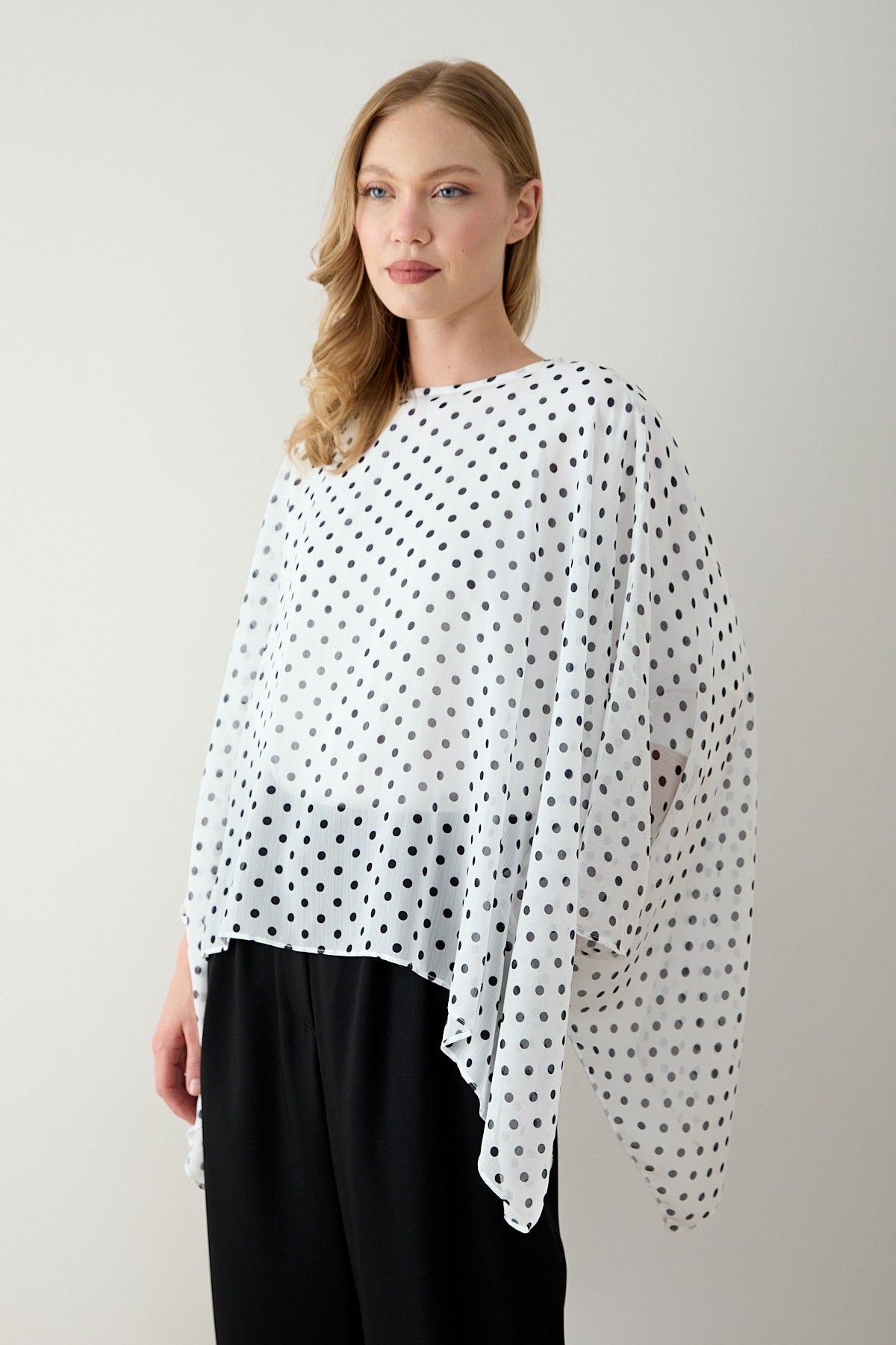 Puantiye Pelerin Tunik 12-5419