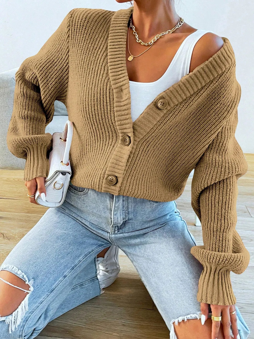 Mng Selanik Crop Hırka