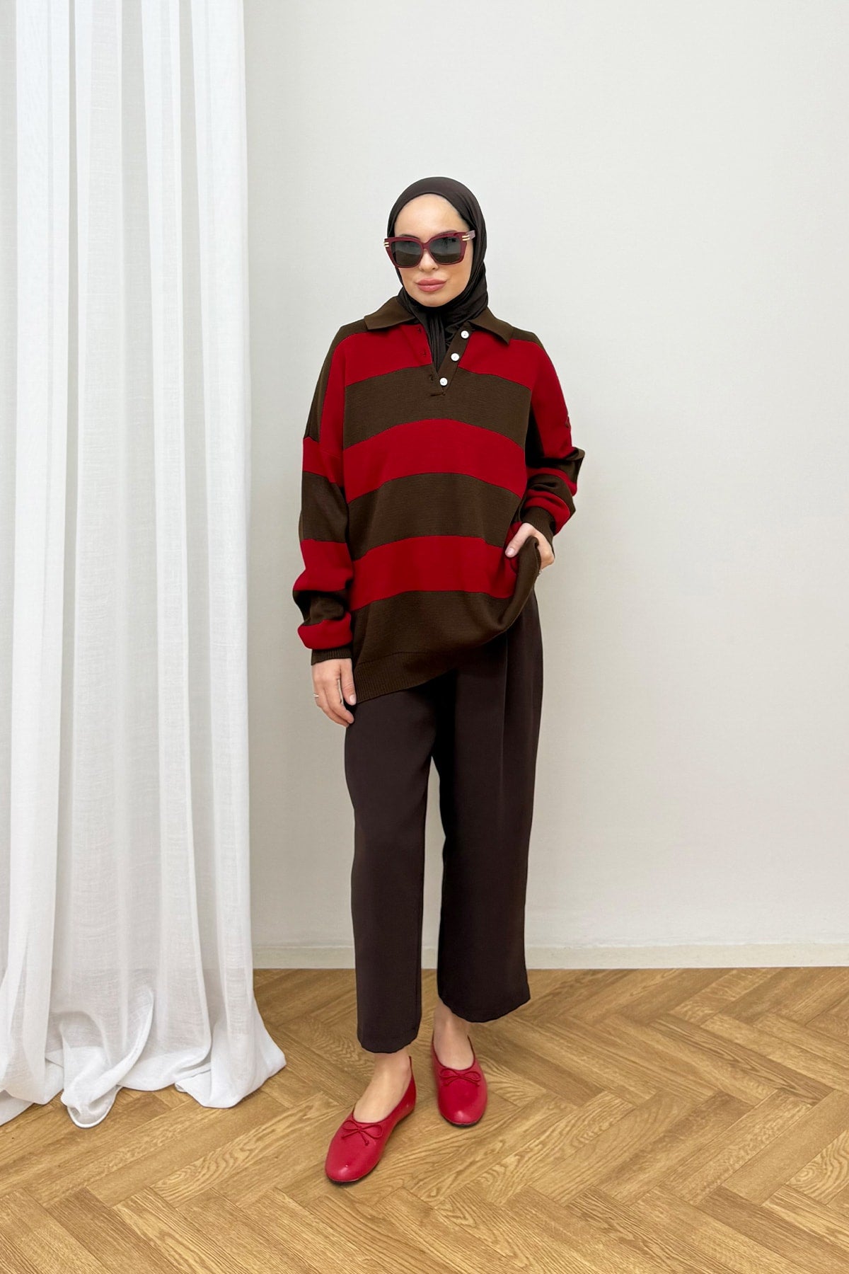 Çizgili Triko Kazak 87-25750