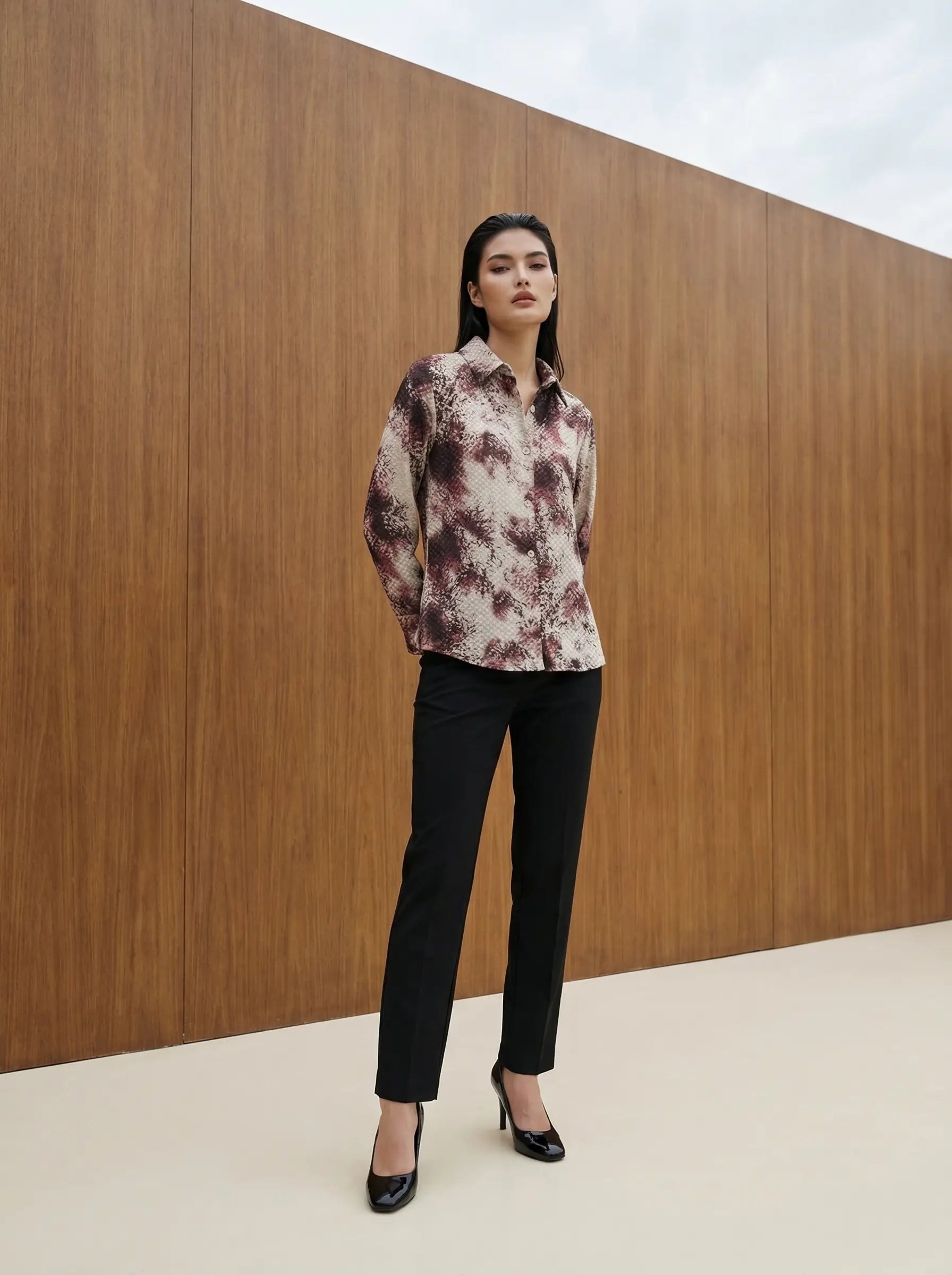 Batik Desen Kadife Gömlek