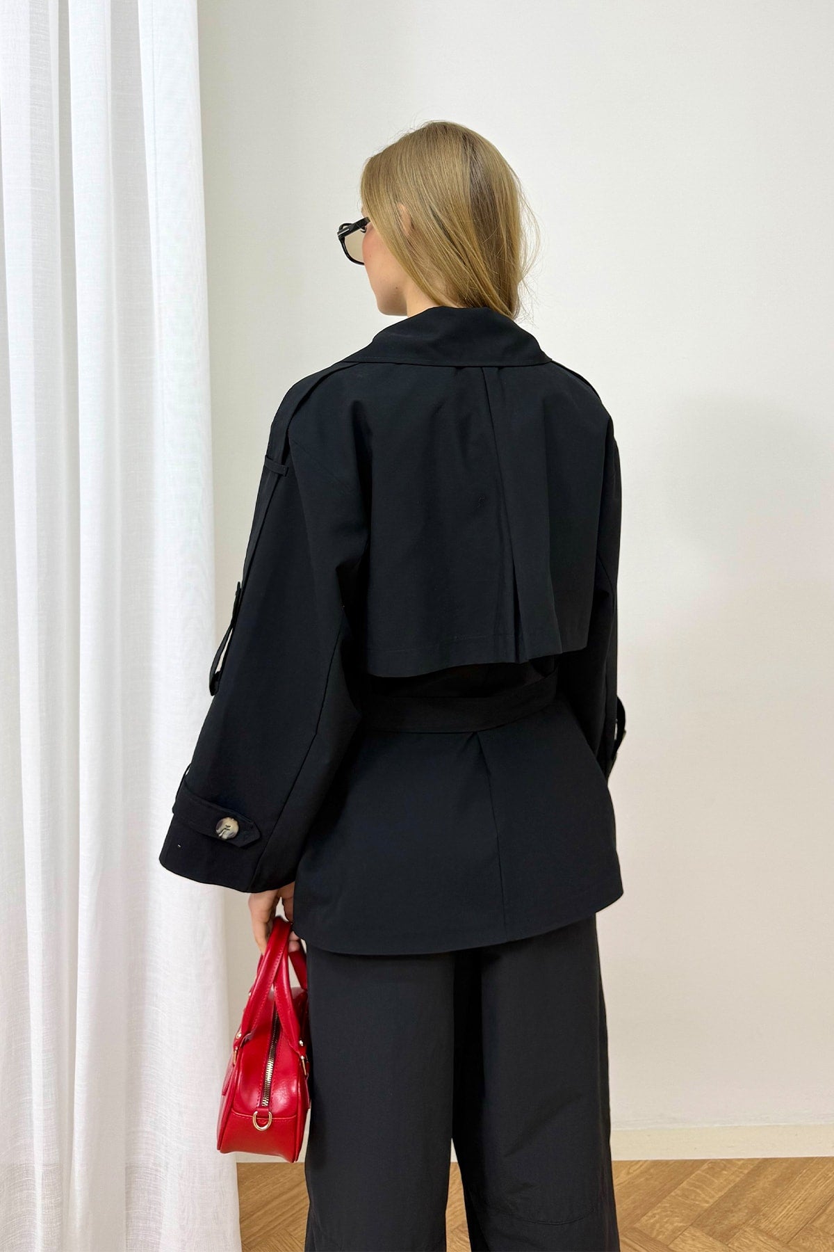 Oversize Kısa Trench 90-3010